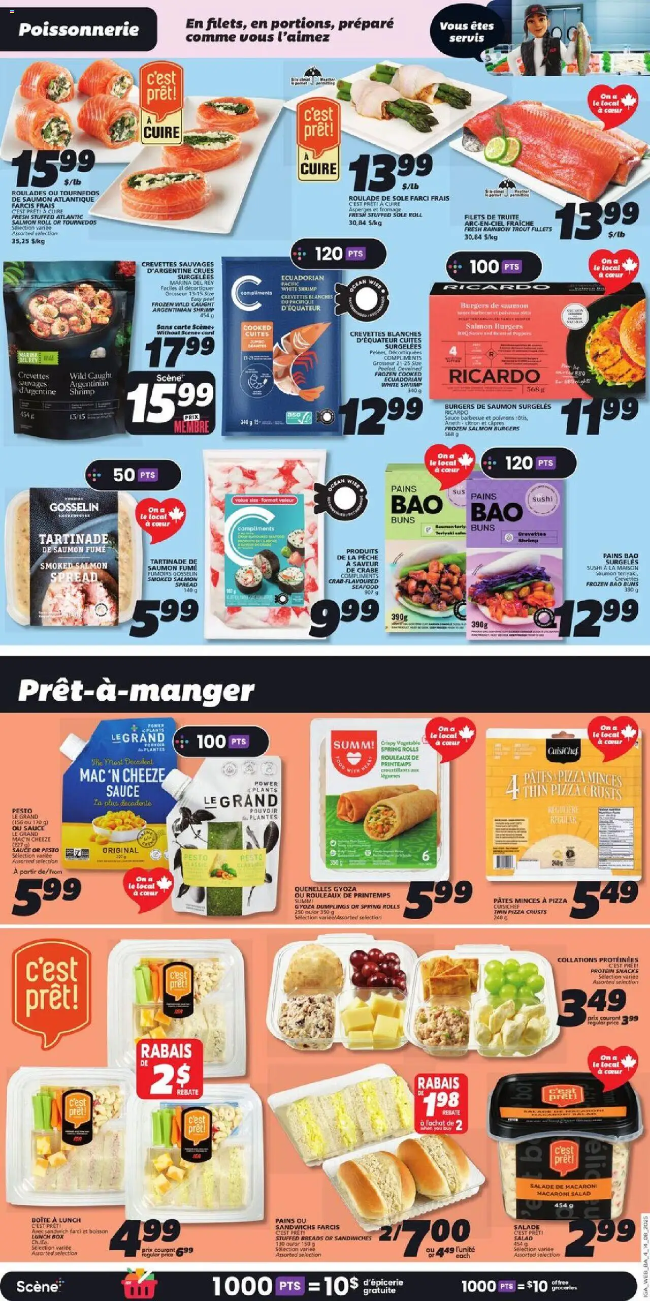 IGA flyer valid from 14.08.2025 | Page: 6 | Products: Salad, Box, Pizza