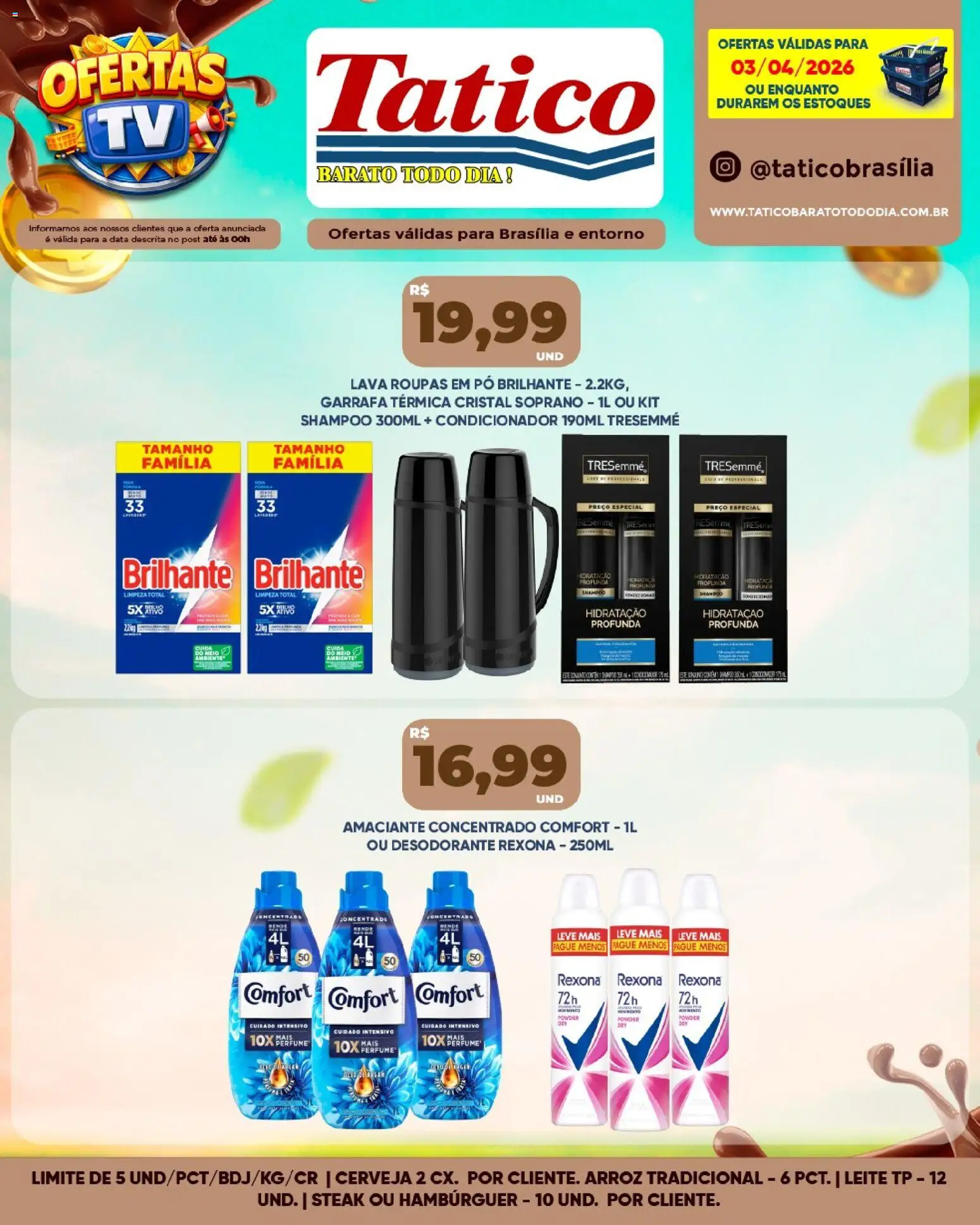 Tatico Folheto - válido de 03.04.2026 | Página: 10 | Produtos: Pó, Desodorante, Cerveja, Arroz
