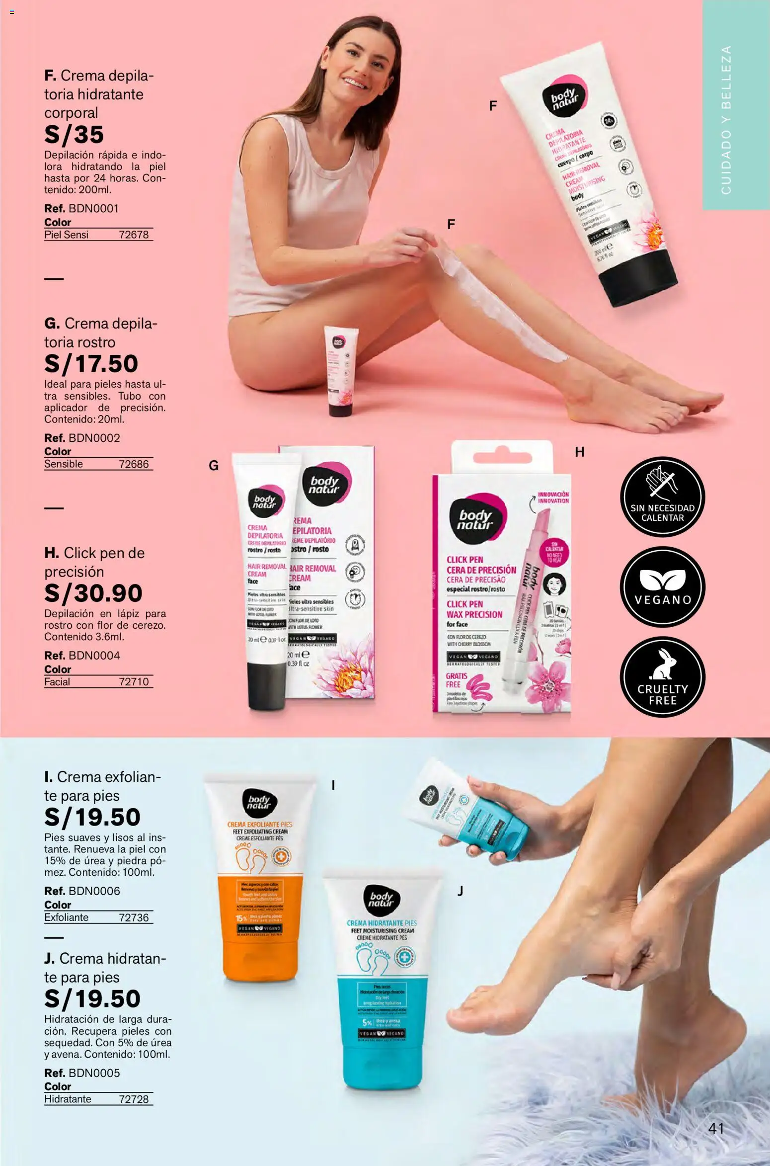 Catálogo Leonisa válido desde 16.01.2026 | Página: 41 | Productos: Exfoliante, Crema depilatoria, Té, Crema