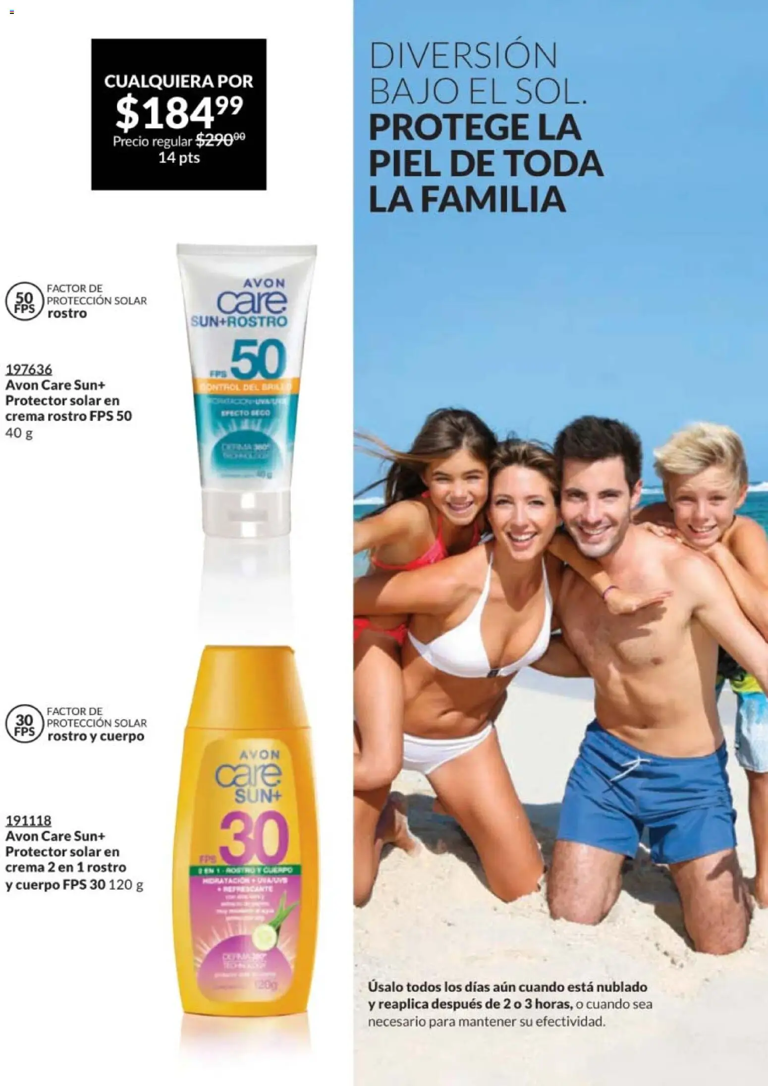 Nuevas ofertas de AVON válidas en toda la República Mexicana desde el 10.01.2026. ¡Encuentra las mejores ofertas en AVON campaña 2 2026! | Página: 166 | Productos: Crema, Protector solar
