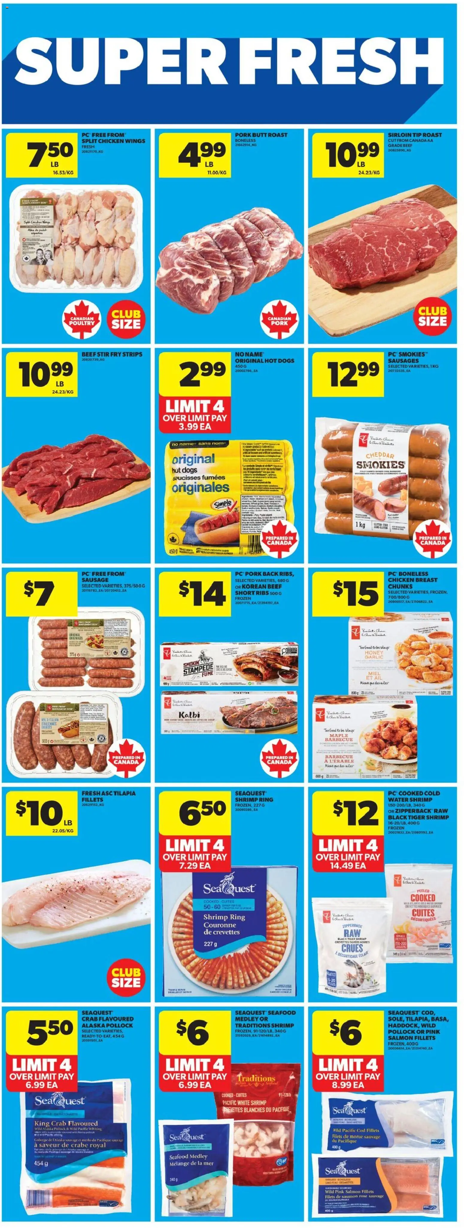 Real Canadian Superstore flyer valid from 19.02.2026 | Page: 19 | Products: Beef, Chicken wings, Chicken, Pork