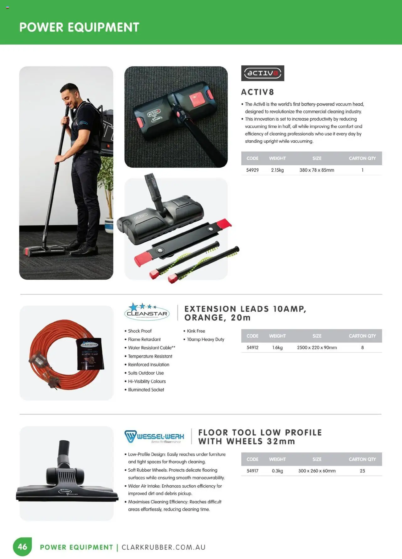 Clark Rubber catalogue - valid from 05.05.2025 | Page: 46 | Products: Socket, Water, Cable, Weight