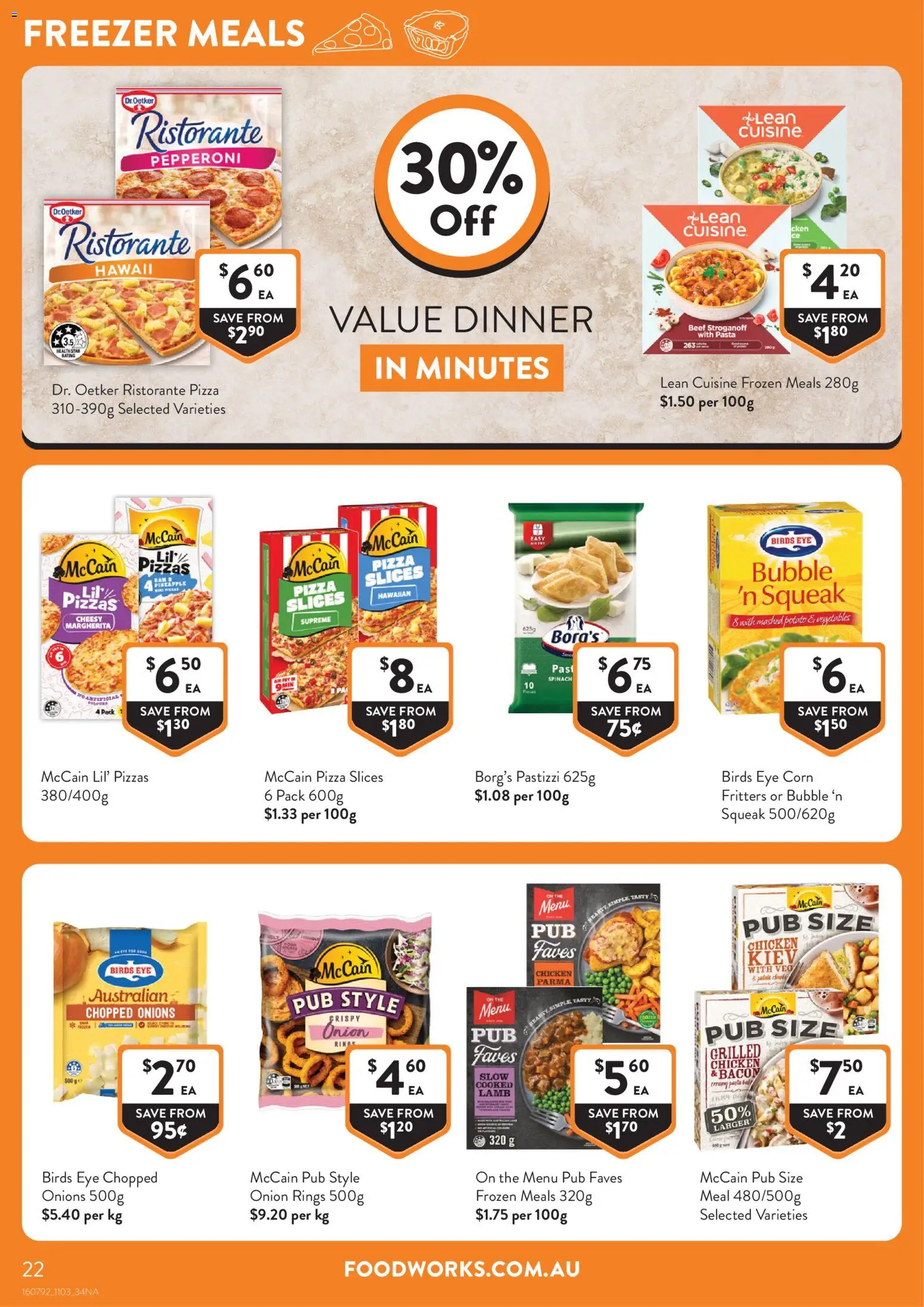 Foodworks catalogue - valid from 11.03.2026 | Page: 22 | Products: Chicken, Lamb, Pasta, Vegetables