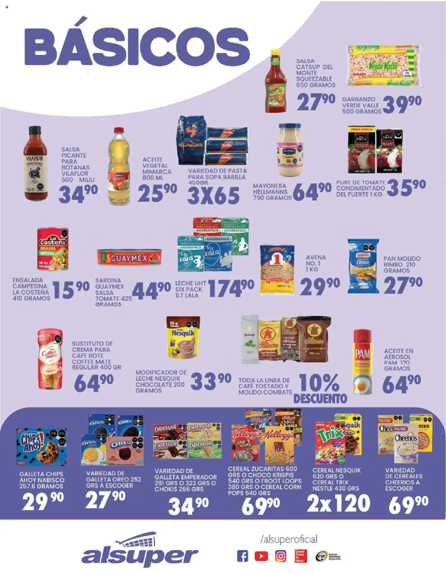 Nuevas ofertas de Alsuper válidas en toda la República Mexicana desde el 20.02.2026. ¡Encuentra las mejores ofertas en Alsuper folleto Durango! | Página: 3 | Productos: Tomate, Leche, Café, Ensalada