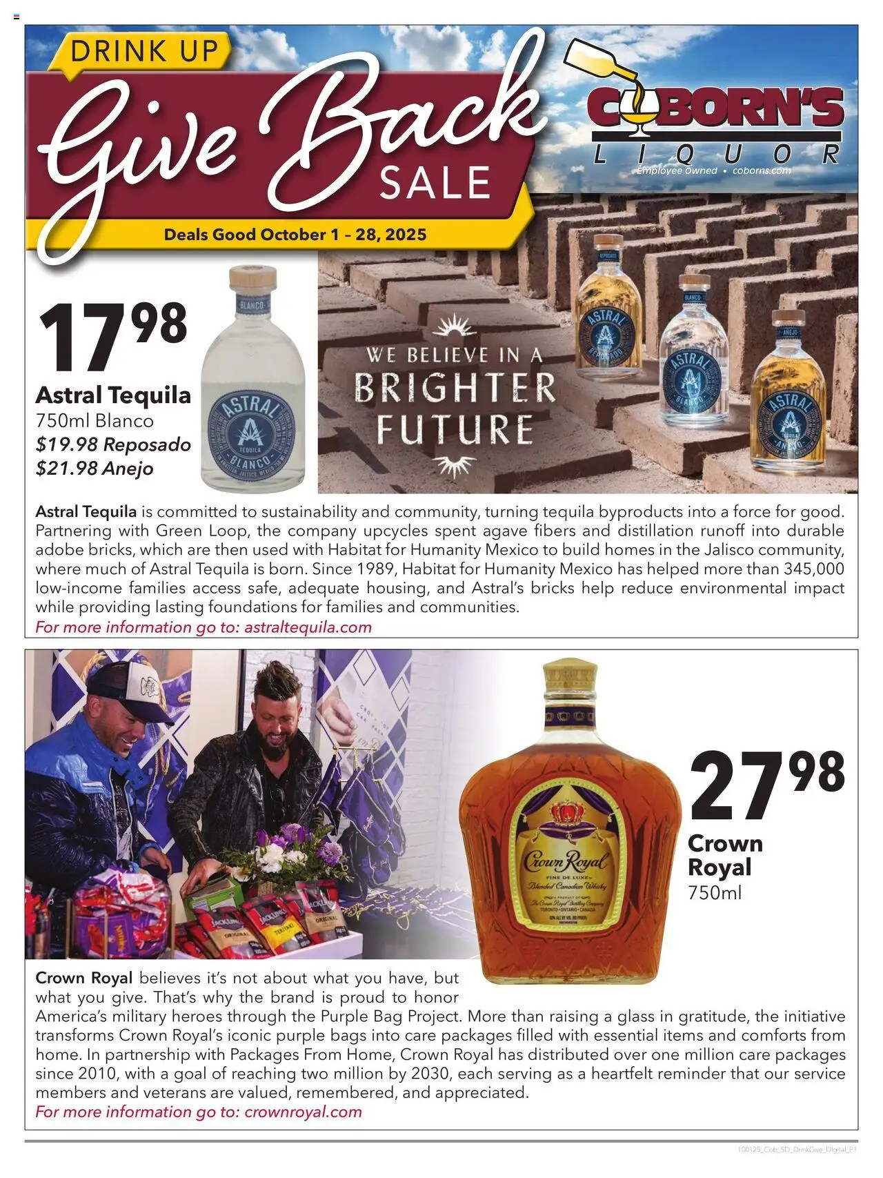 Coborn's Drink Up, Give Back - valid from 01.10.2025 | Page: 1 | Products: Bag