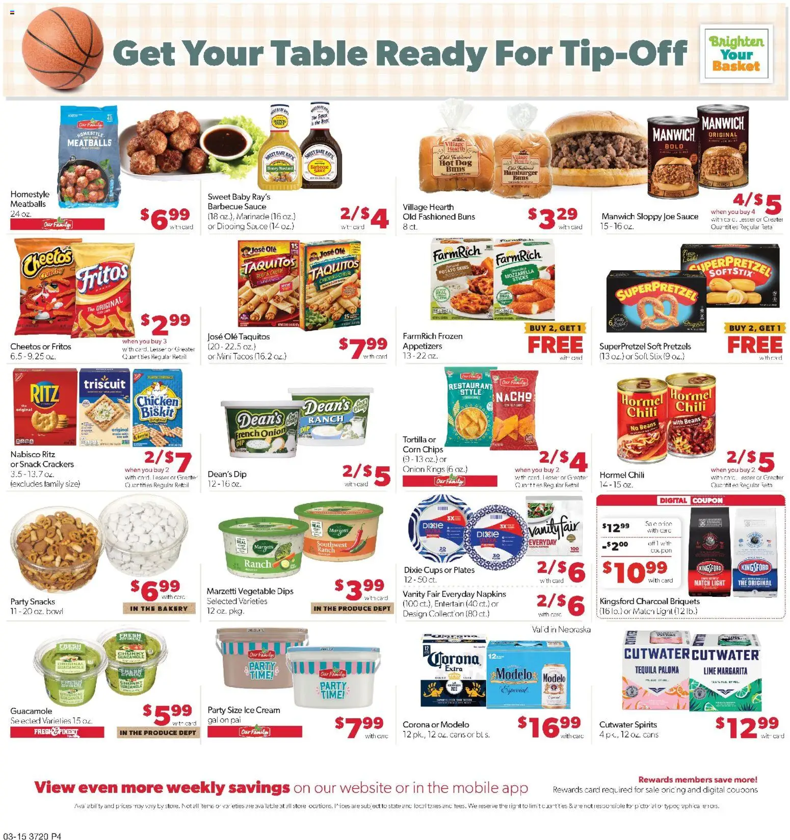 Family Fare Weekly Ad - NE - valid from 15.03.2026 | Page: 4 | Products: Cream, Sauce, Lime, Onion