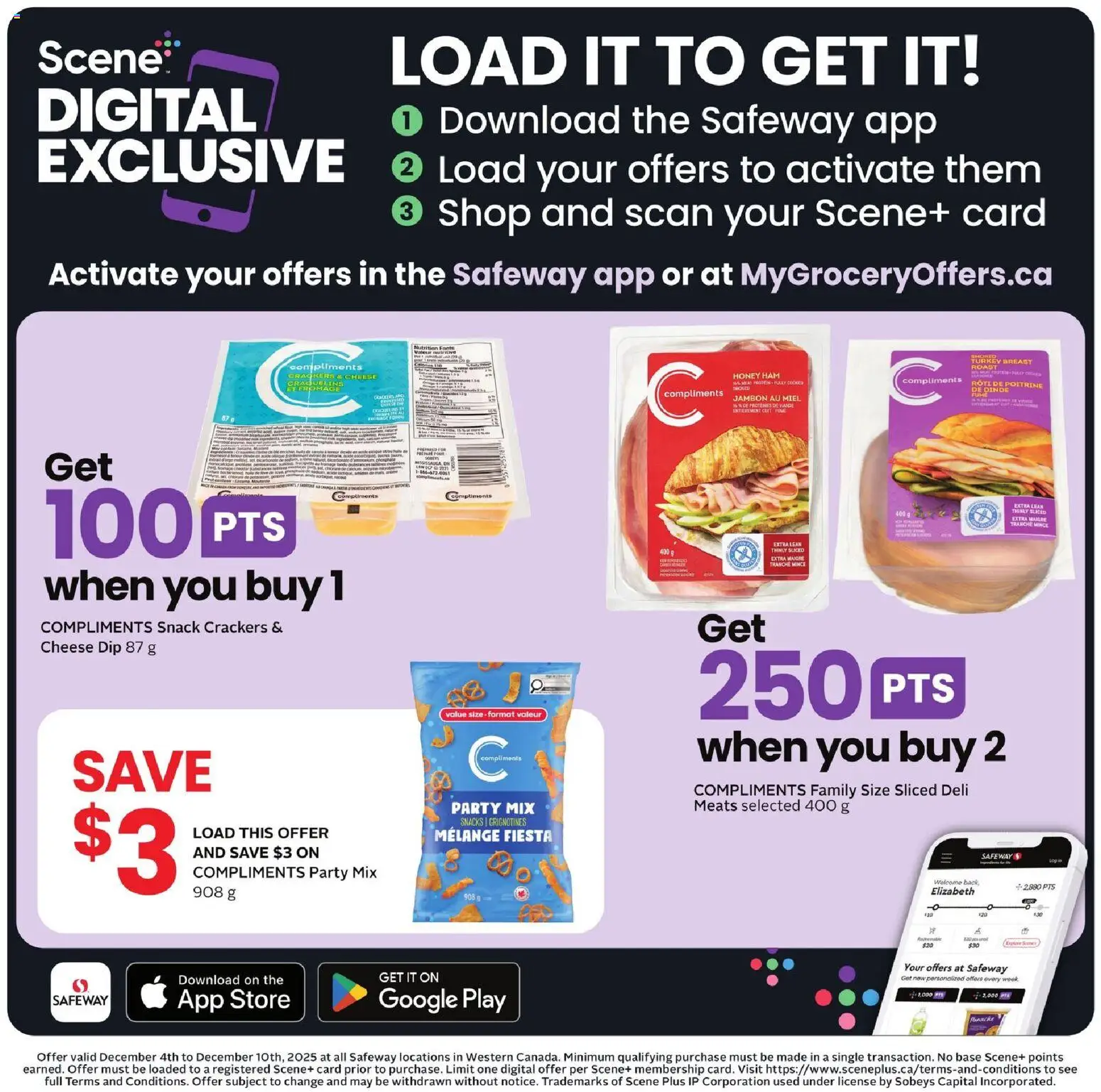Safeway flyer valid from 04.12.2025 | Page: 13 | Products: Turkey, Cheese, Ham