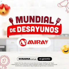 Vista previa de folleto Hiraoka - Mundial de desayunos  de la Hiraoka válido desde 11.09.2025