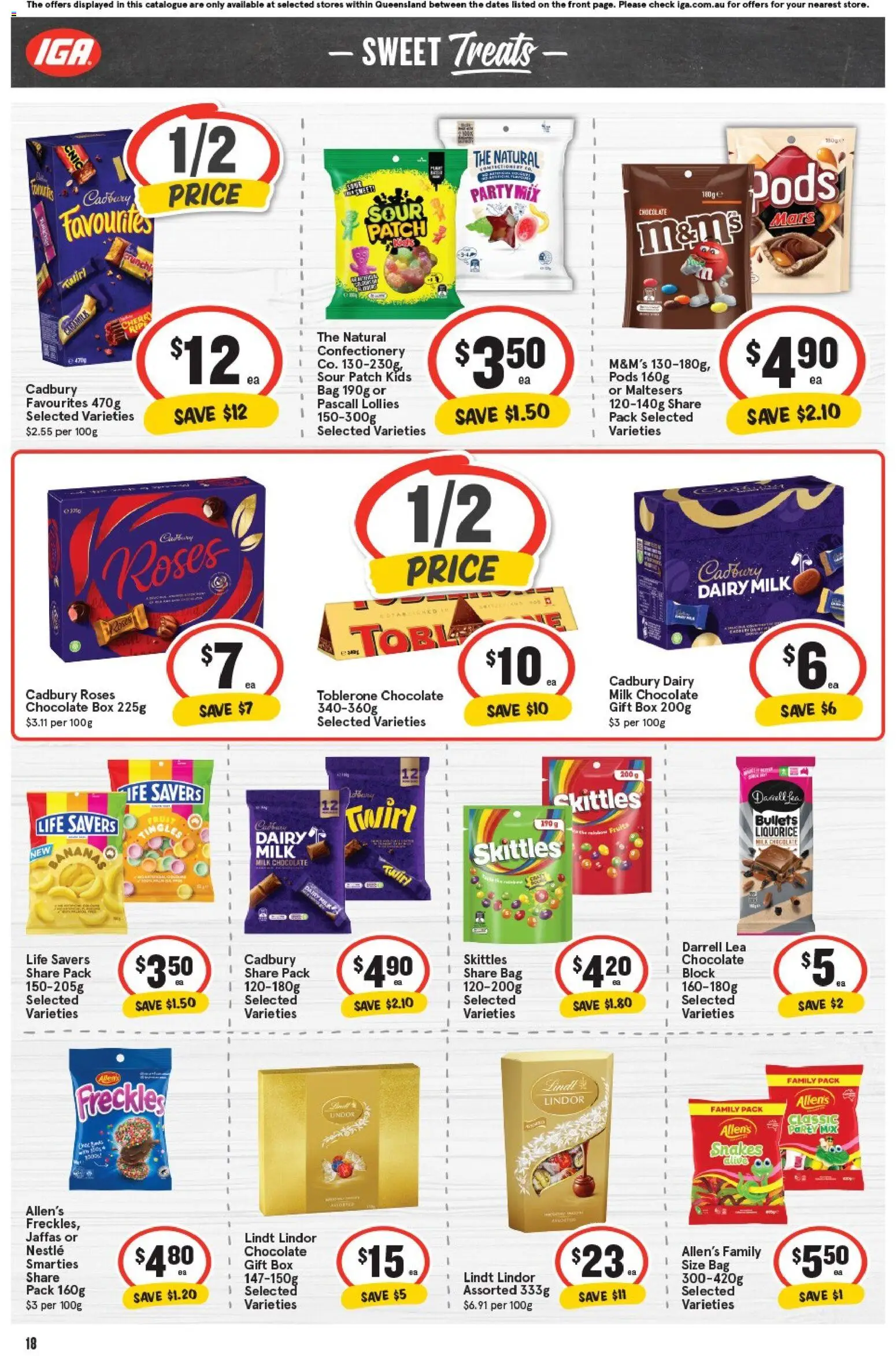 IGA catalogue - valid from 05.11.2025 | Page: 18 | Products: Milk, Dairy, Chocolate, Lollies