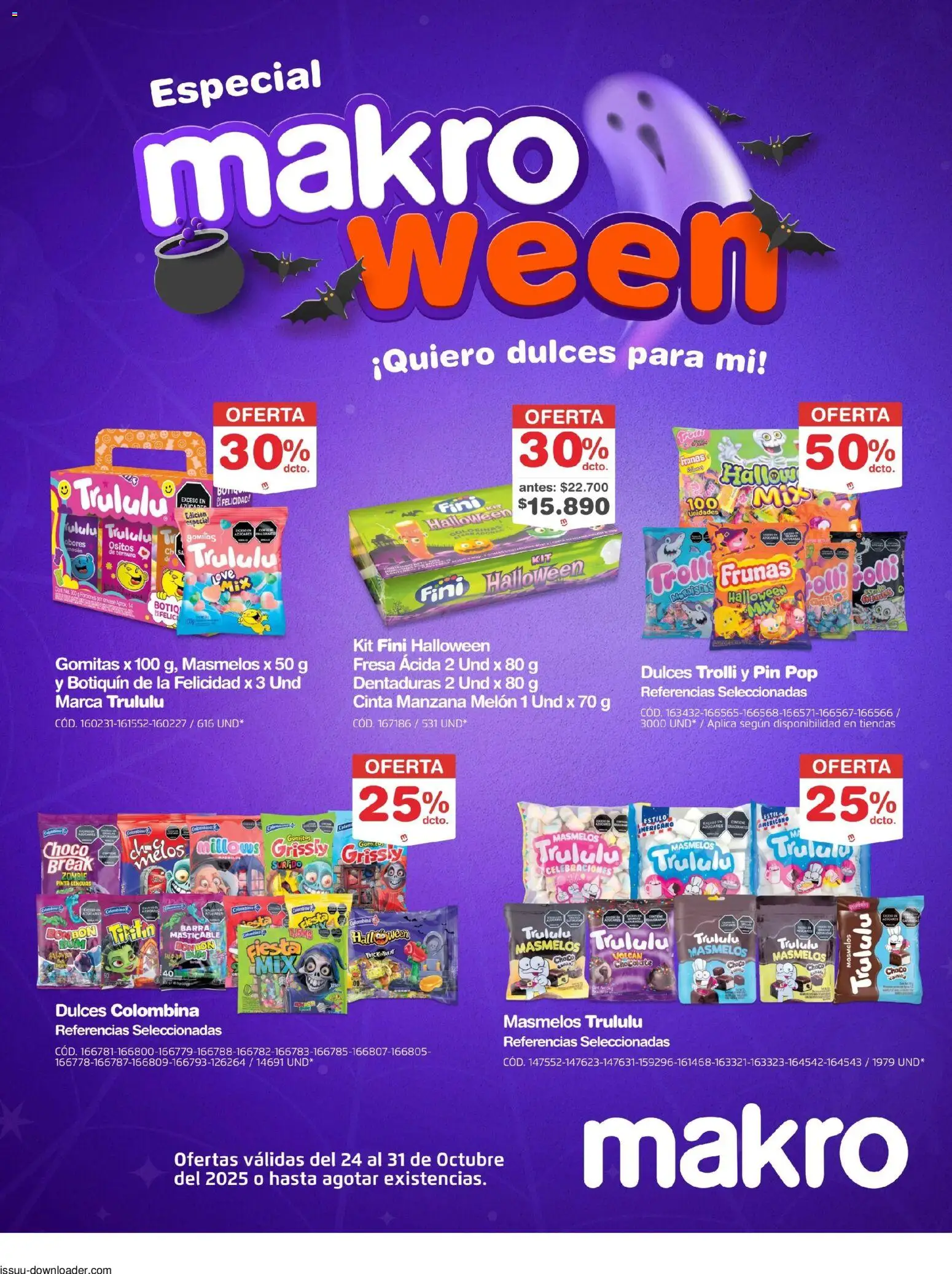 Makro revista - valida desde el 24.10.2025 | Página: 1 | Productos: Melón, Cinta, Ruana, Chocolate