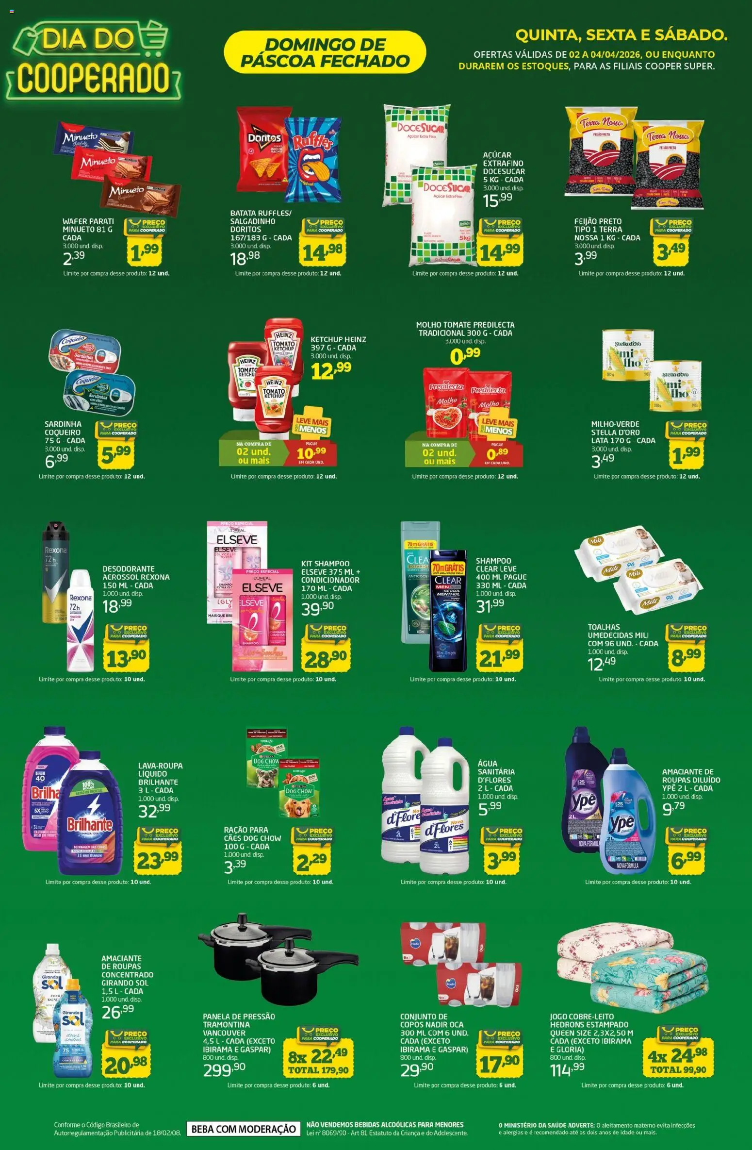 Cooper Folheto - válido de 02.04.2026 | Página: 3 | Produtos: Coco, Amaciante de roupas, Açúcar, Batata