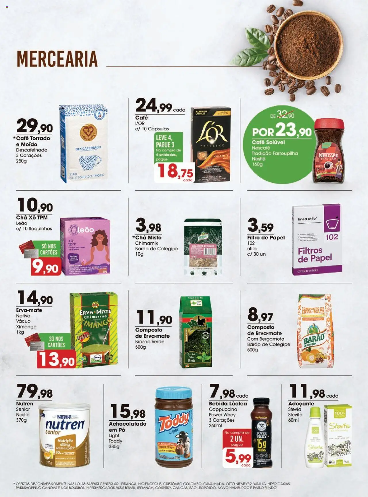 Zaffari Folheto - válido de 09.09.2025 | Página: 6 | Produtos: Filtro de papel, Stevia, Café, Bourbon