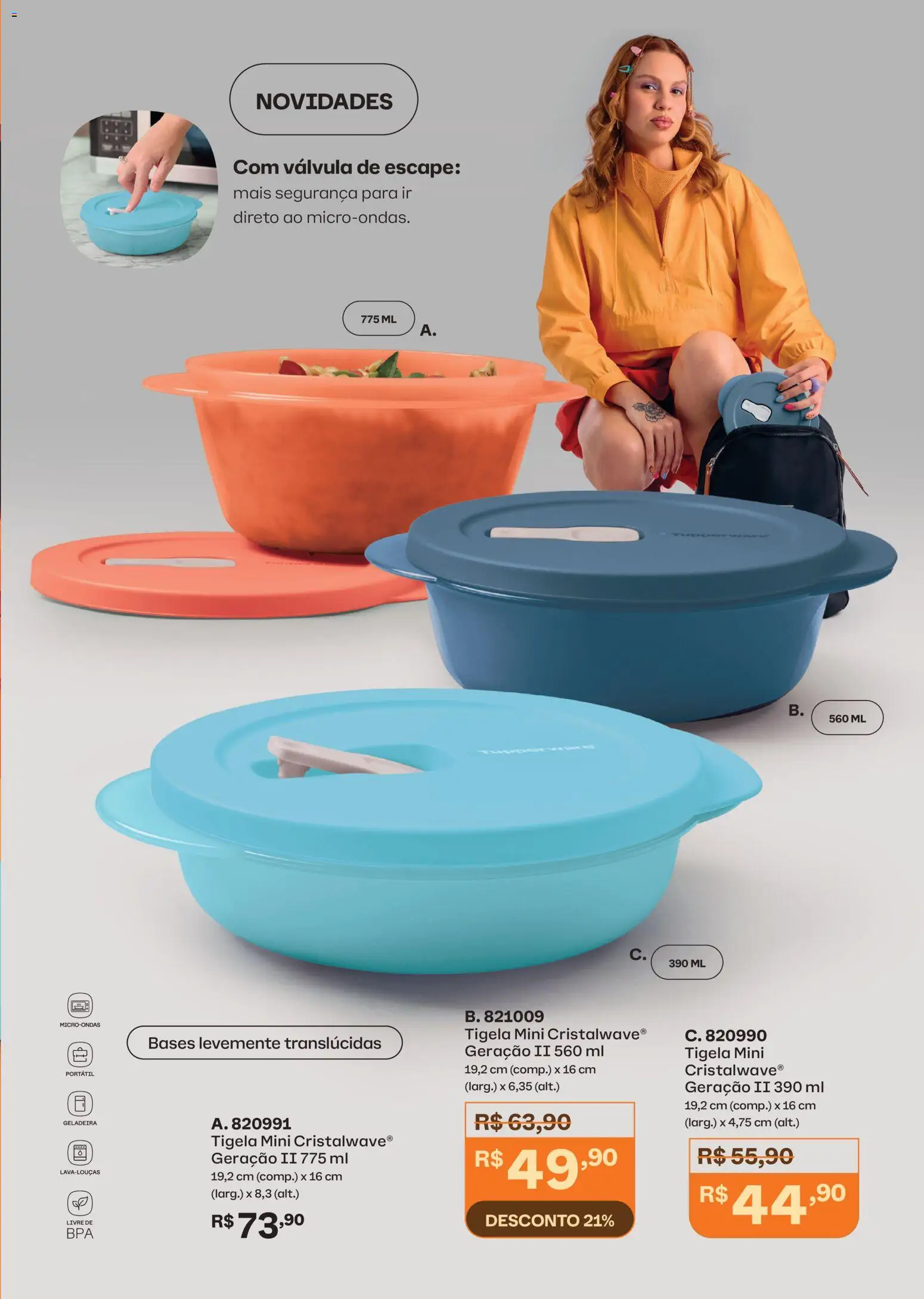 Tupperware Folheto - válido de 01.02.2026 | Página: 19 | Produtos: Geladeira, Microondas, Tigela
