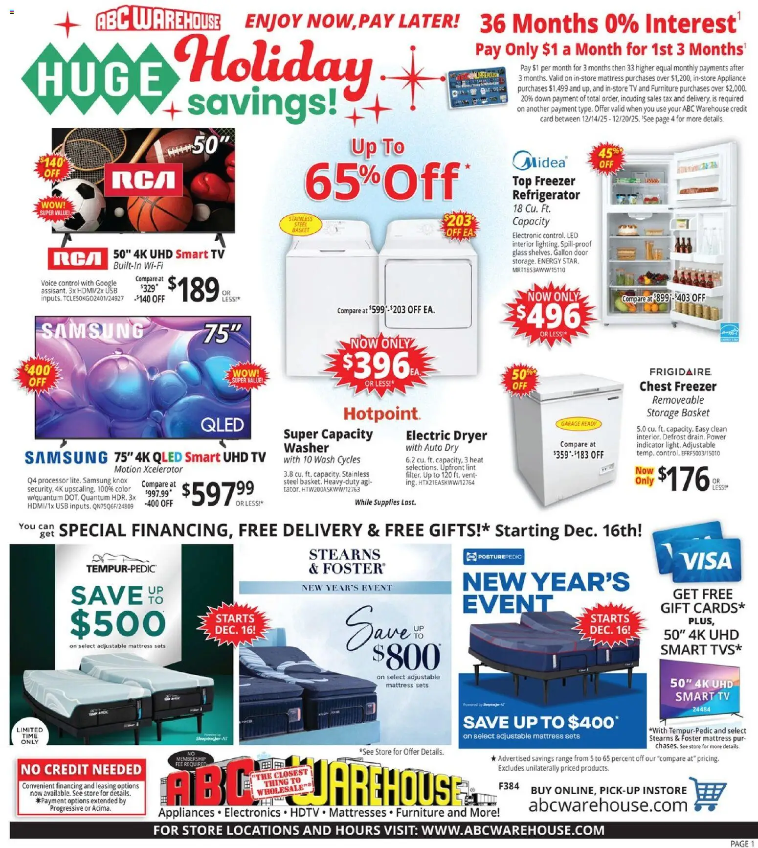 ABC Warehouse Weekly Ad - valid from 14.12.2025 | Page: 1