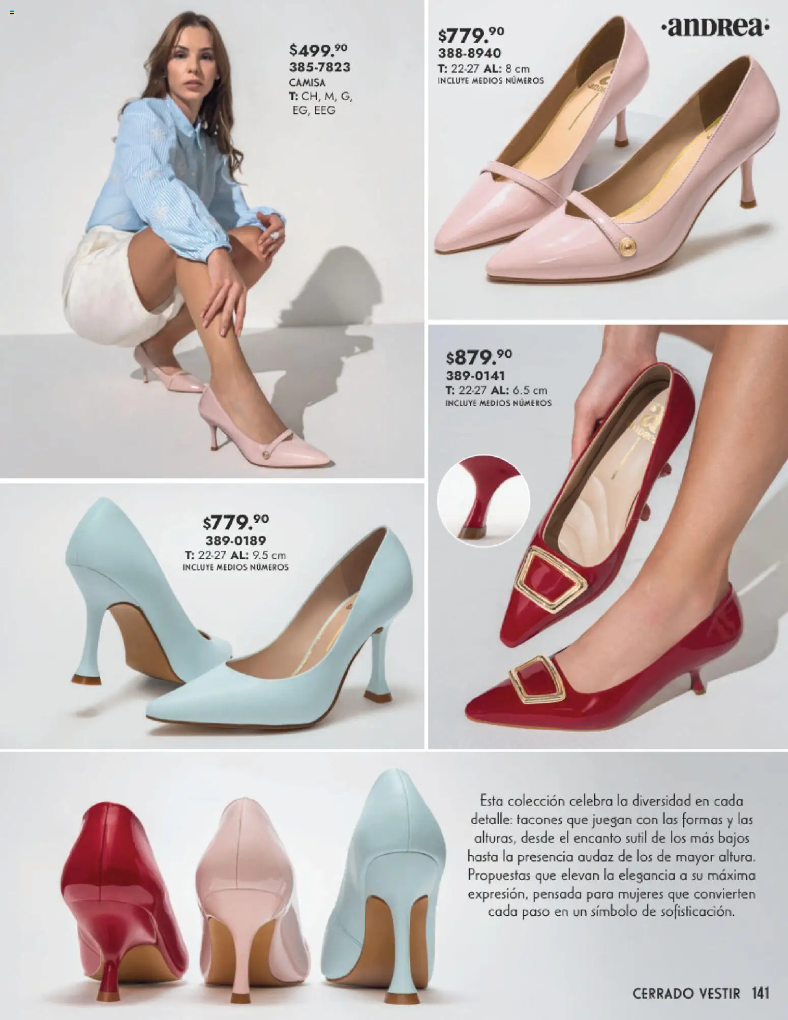 Nuevas ofertas de Andrea válidas en toda la República Mexicana desde el 25.01.2026. ¡Encuentra las mejores ofertas en Andrea catálogo Calzado Dama! | Página: 141 | Productos: Camisa