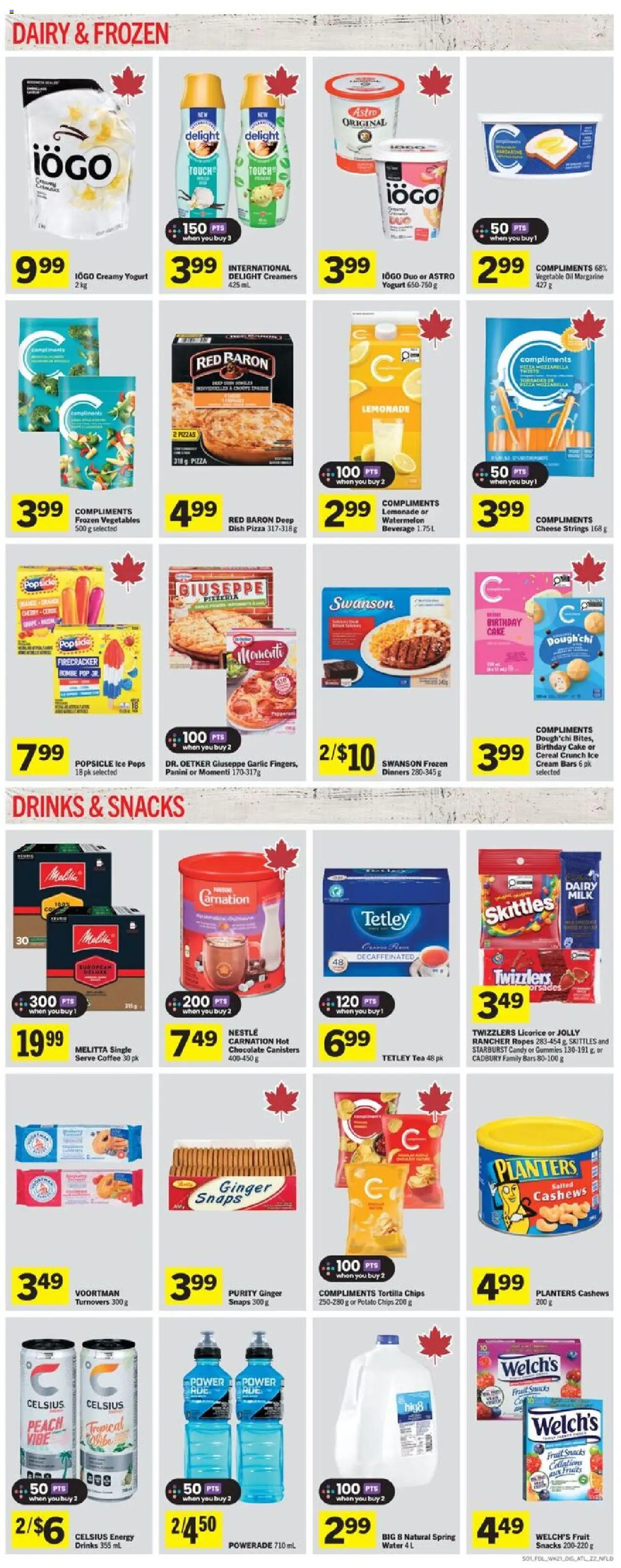 Foodland flyer valid from 18.09.2025 | Page: 5 | Products: Milk, Cheese, Coffee, Pizza