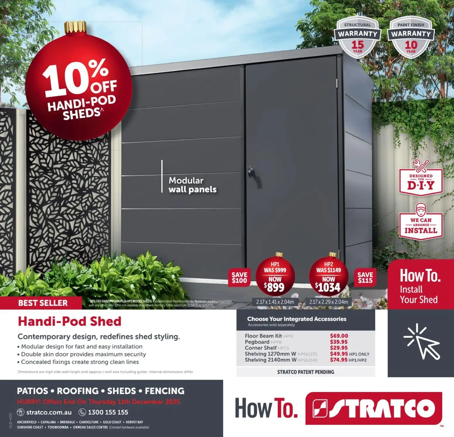 Stratco catalogue - valid from 31.10.2025 | Page: 20 | Products: Shelf, Door, Shed, Accessories