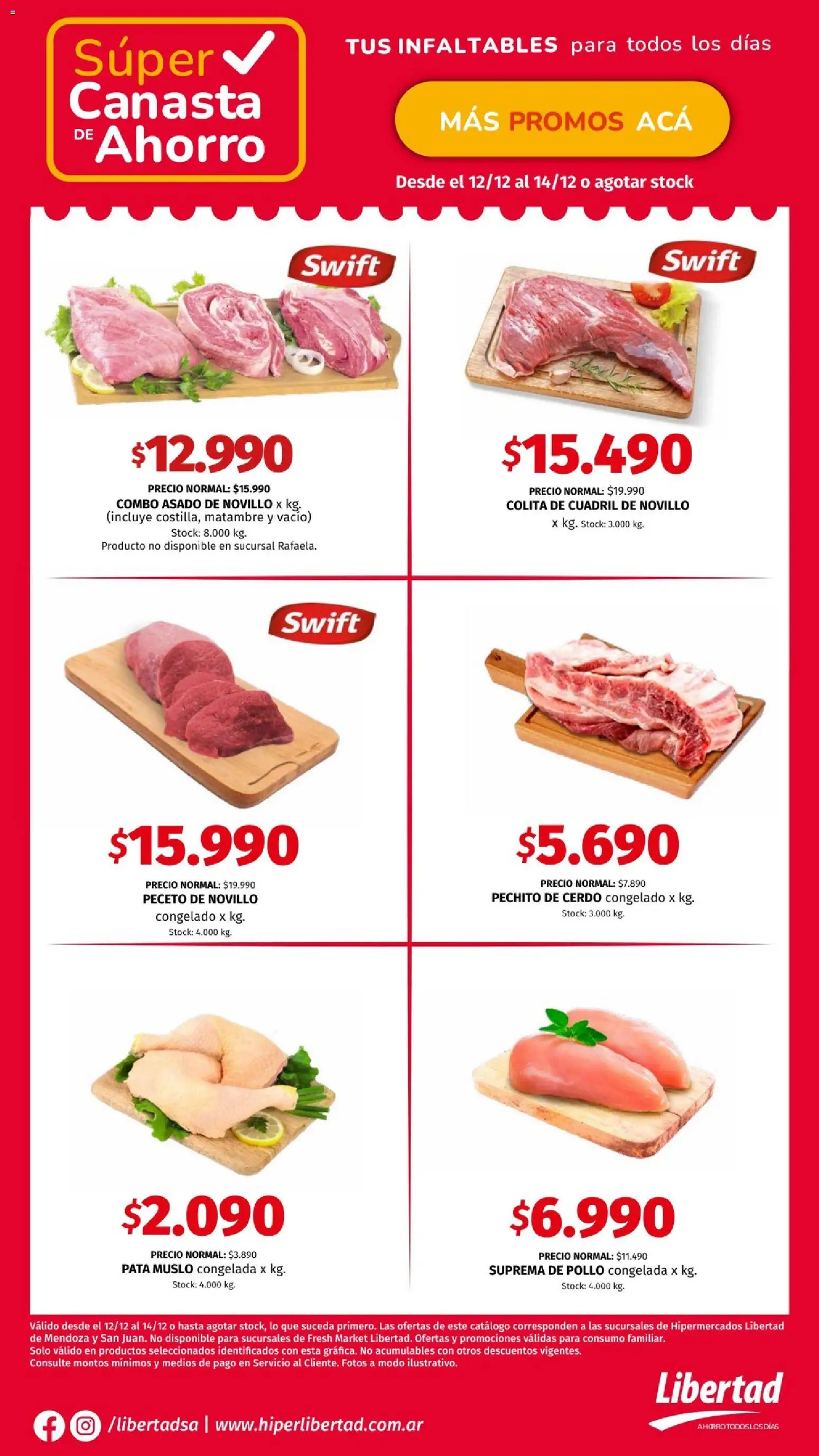 Hipermercado Libertad catálogo │ válido desde el 12.12.2025 | Página: 2 | Productos: Pollo, Cerdo, Canasta