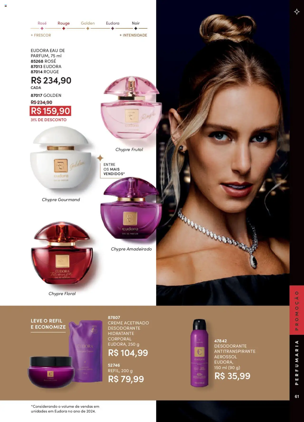 Eudora Folheto - válido de 08.09.2025 | Página: 61 | Produtos: Desodorante, Creme