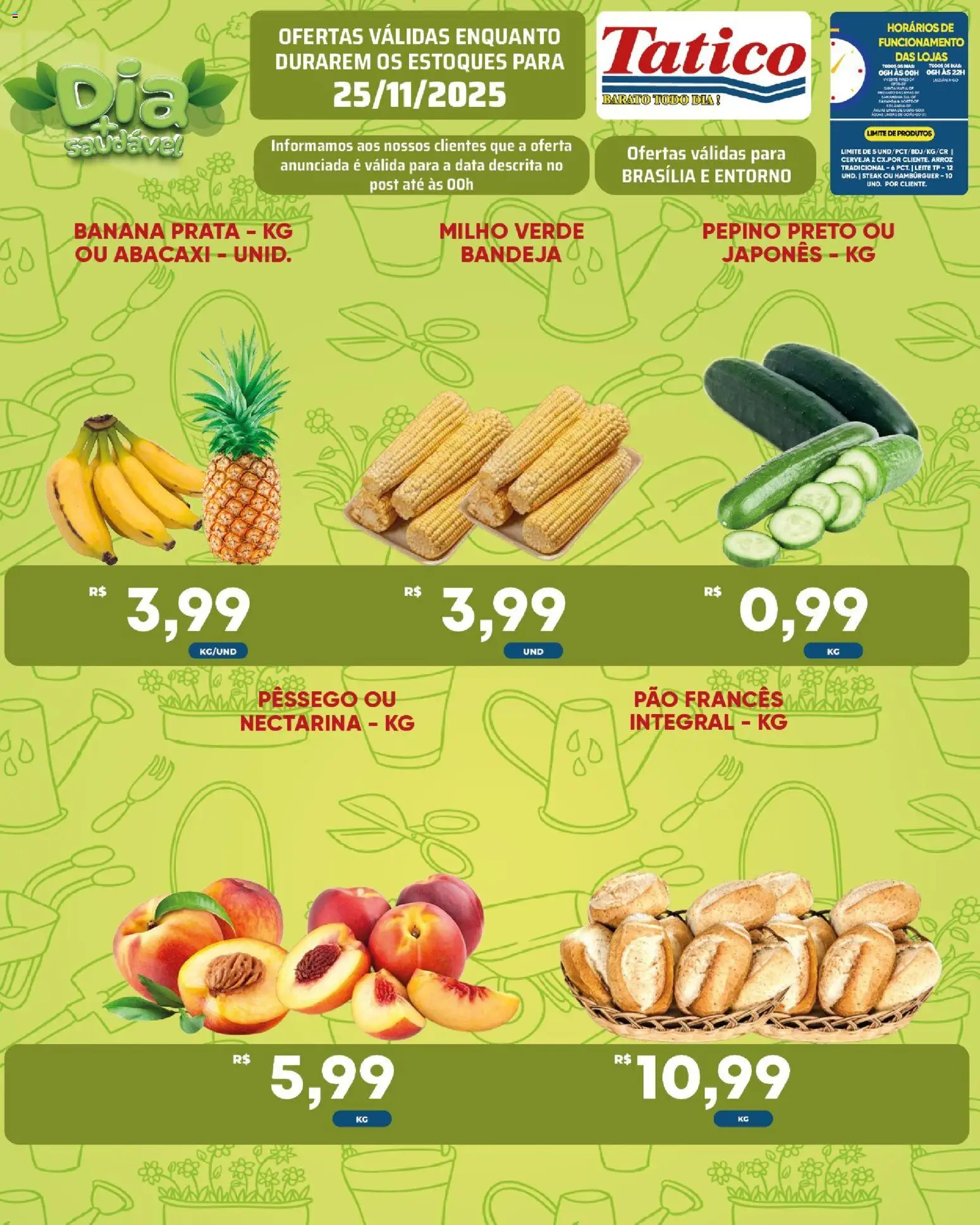 Tatico Folheto - válido de 25.11.2025 | Página: 7 | Produtos: Leite, Cerveja, Abacaxi, Bandeja