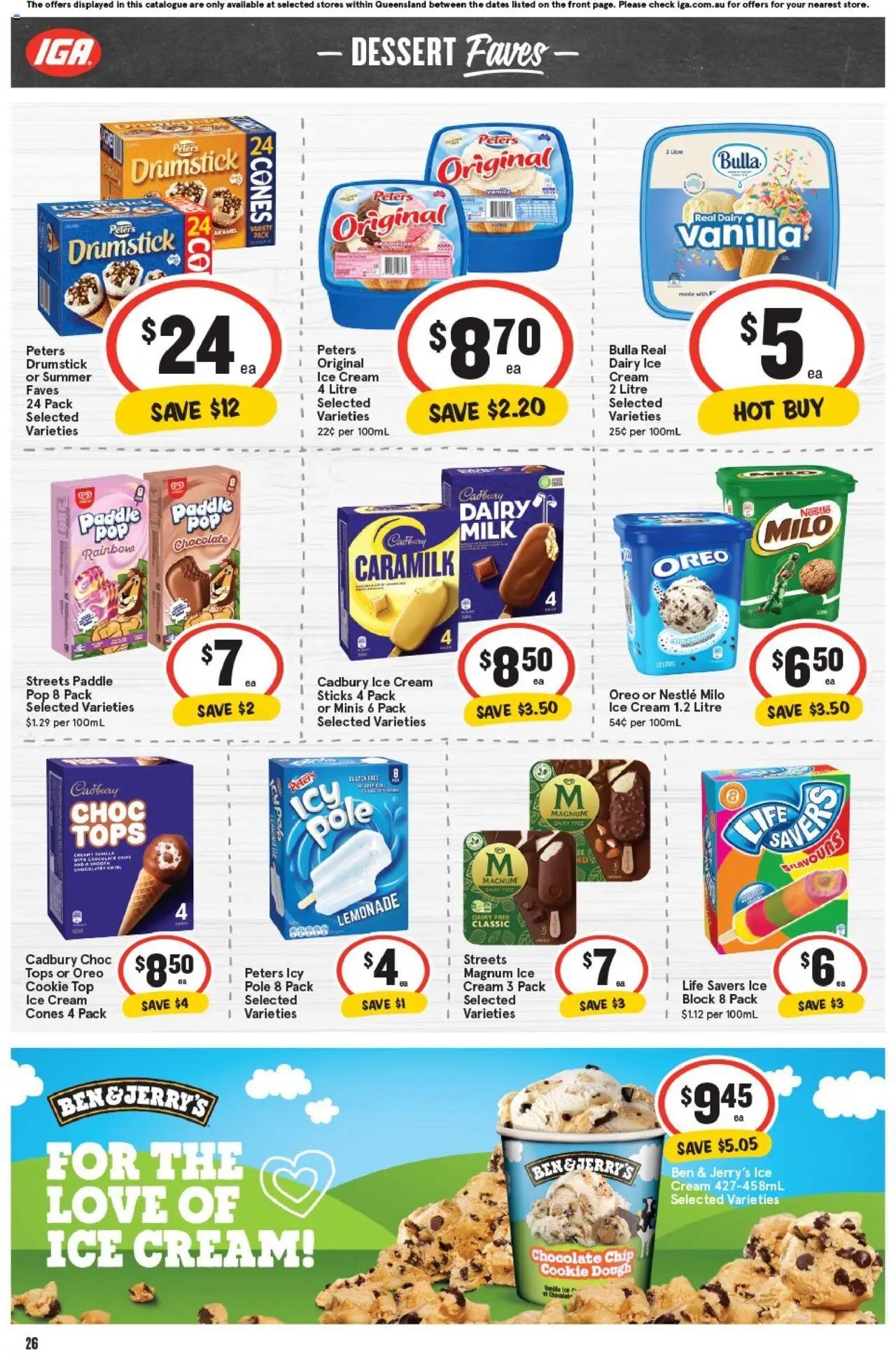 IGA catalogue - valid from 08.10.2025 | Page: 29 | Products: Milk, Dairy, Chips, Ice cream