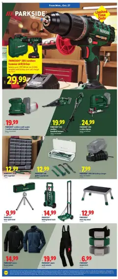 Preview of Lidl weekly ads valid from 22.10.2025 | Page: 6 | Products: Battery, Jacket, Belt, Charger