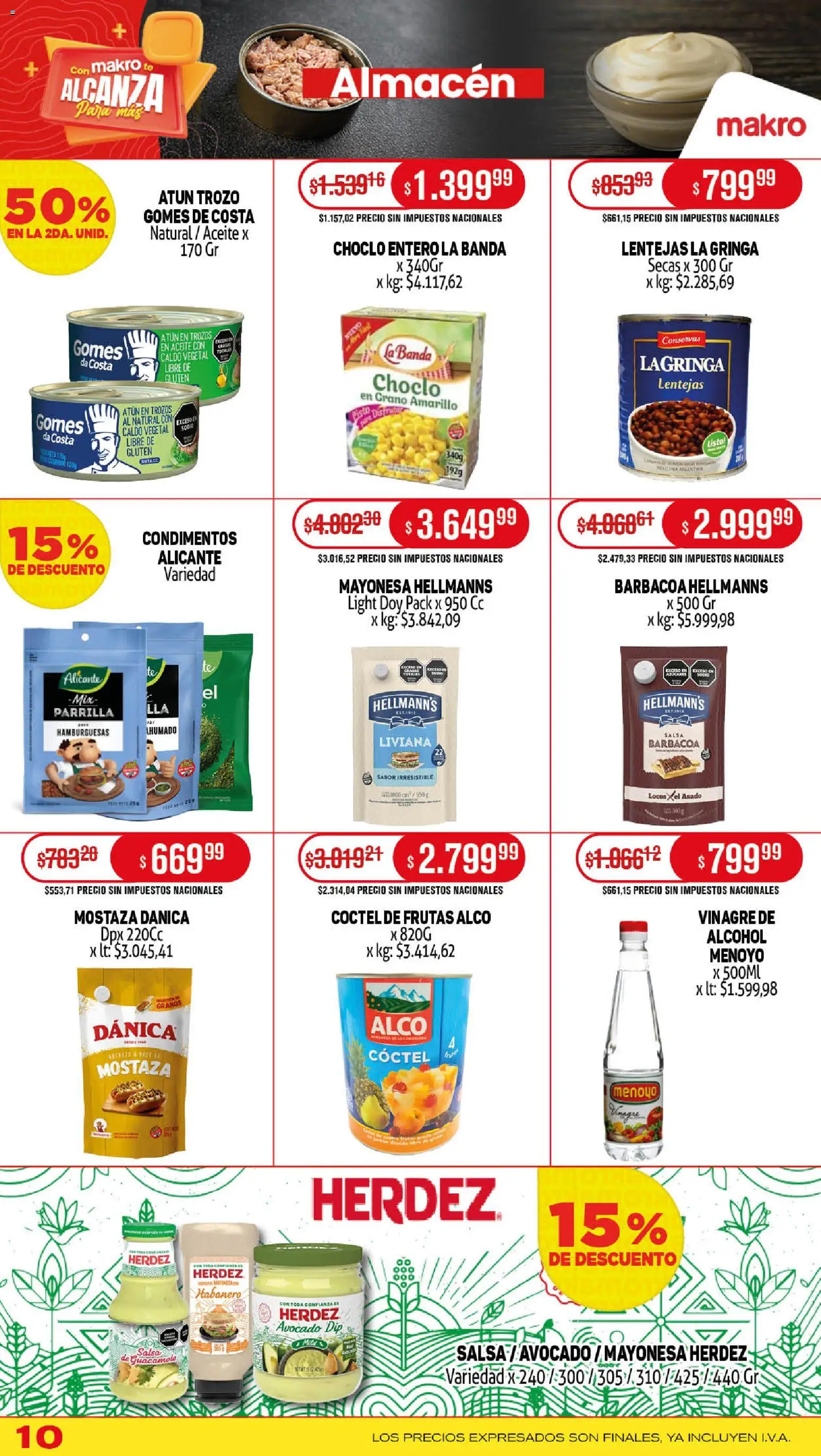 Makro ofertas │ válido desde el 27.11.2025 | Página: 10 | Productos: Aceite, Vinagre, Mostaza, Té