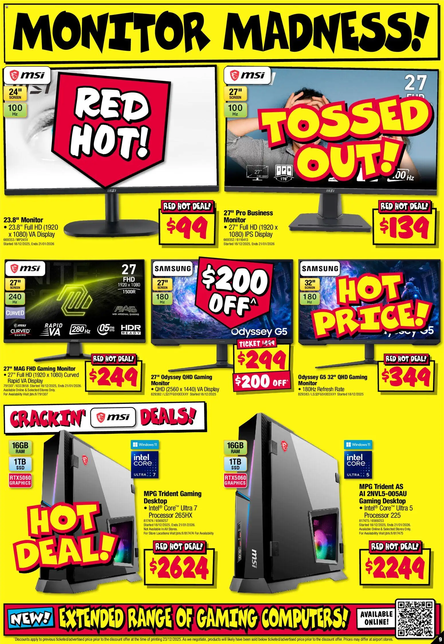 JB Hi-Fi catalogue - valid from 02.01.2026 | Page: 9 | Products: Monitor, Desktop, Screen