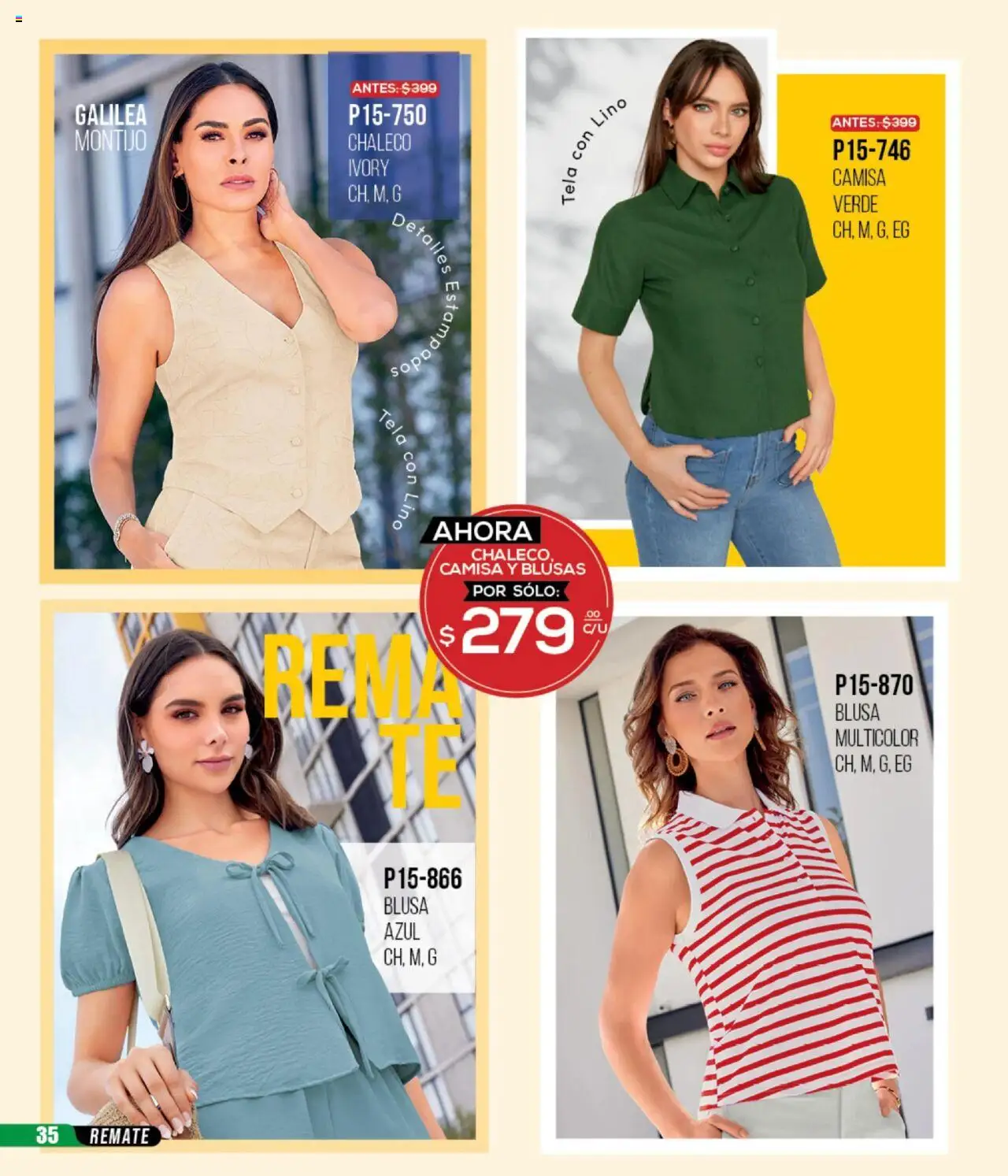 Nuevas ofertas de Cklass válidas en toda la República Mexicana desde el 13.08.2025. ¡Encuentra las mejores ofertas en Cklass - Catálogo Remate Total Calzado! | Página: 219 | Productos: Blusa, Chaleco, Camisa