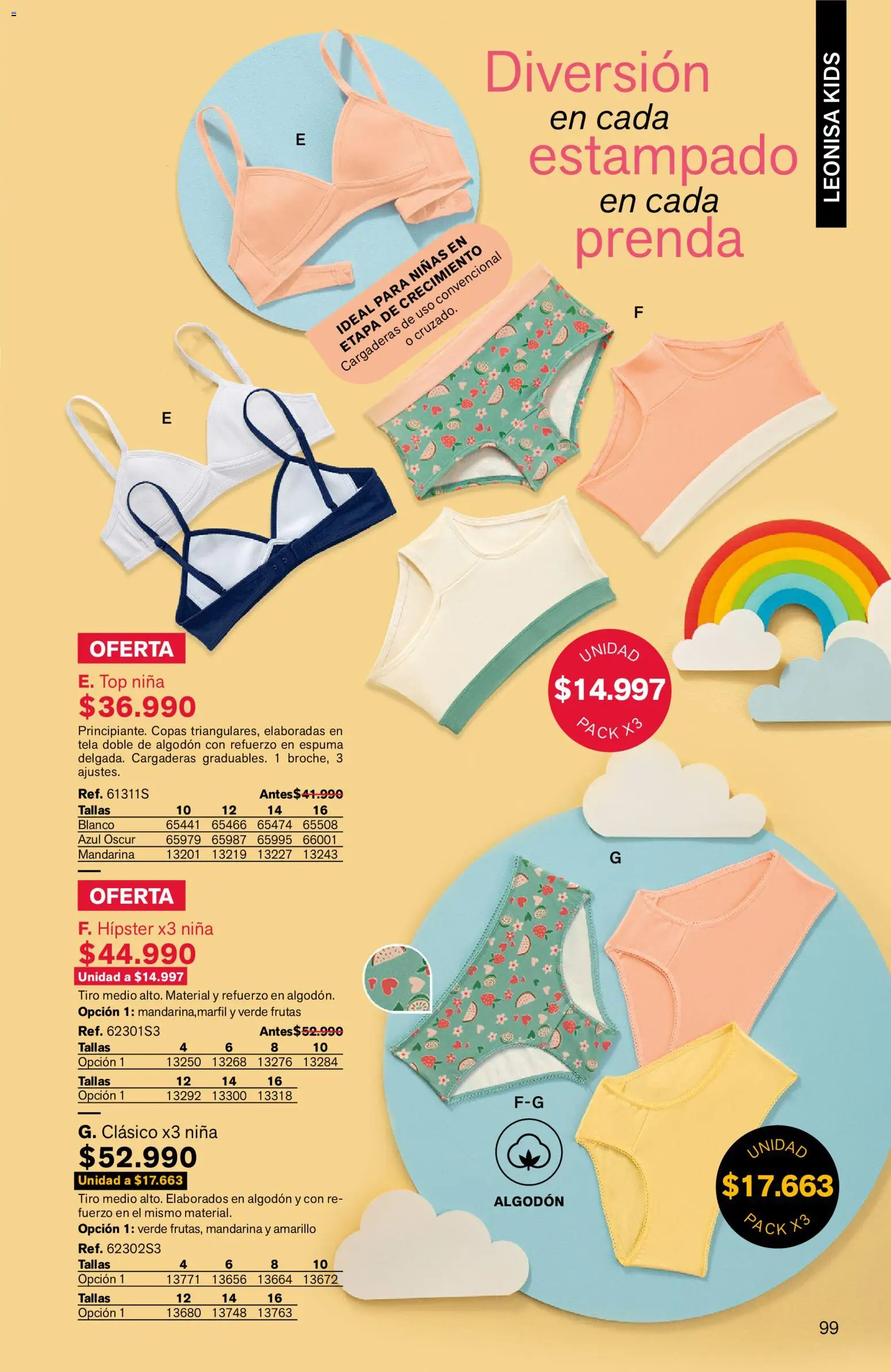 Leonisa revista - valida desde el 03.04.2026 | Página: 99 | Productos: Espuma, Algodón, Top