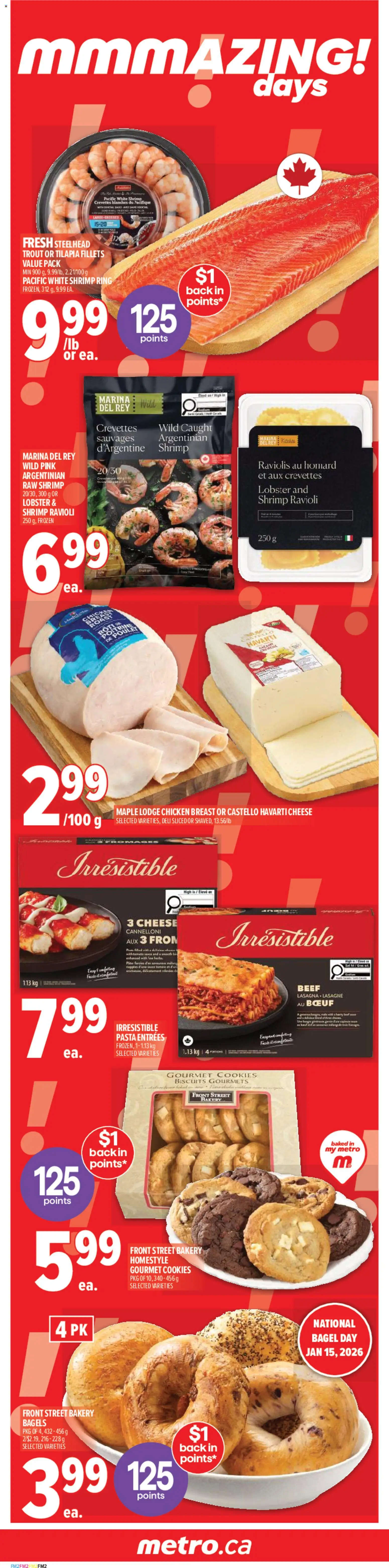 Metro flyer valid from 15.01.2026 | Page: 3 | Products: Beef, Pasta, Cookies, Bakery
