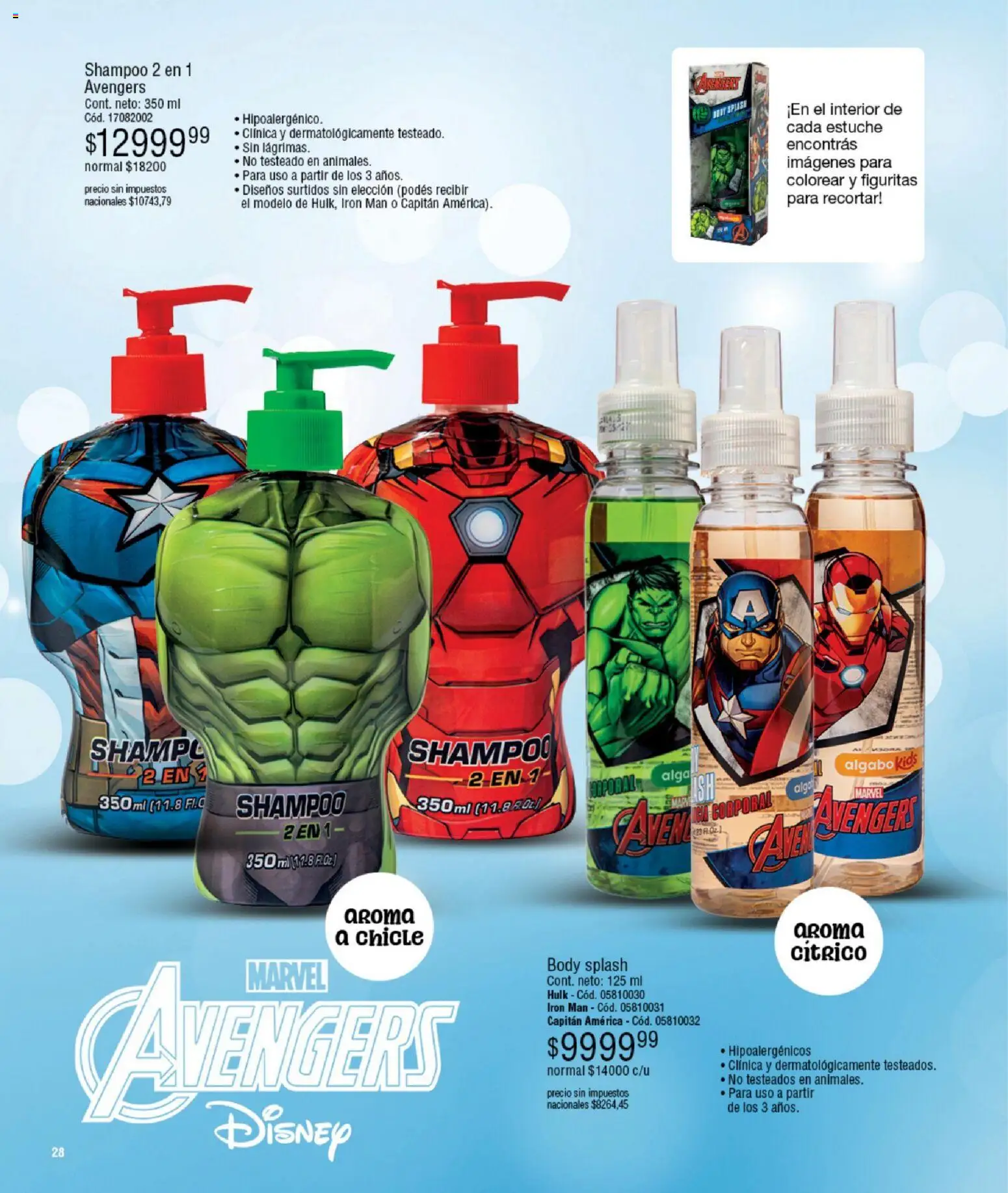 Millanel - Catálogo │ válido desde el 08.12.2025 | Página: 28 | Productos: Body, Shampoo, Estuche, Chicle