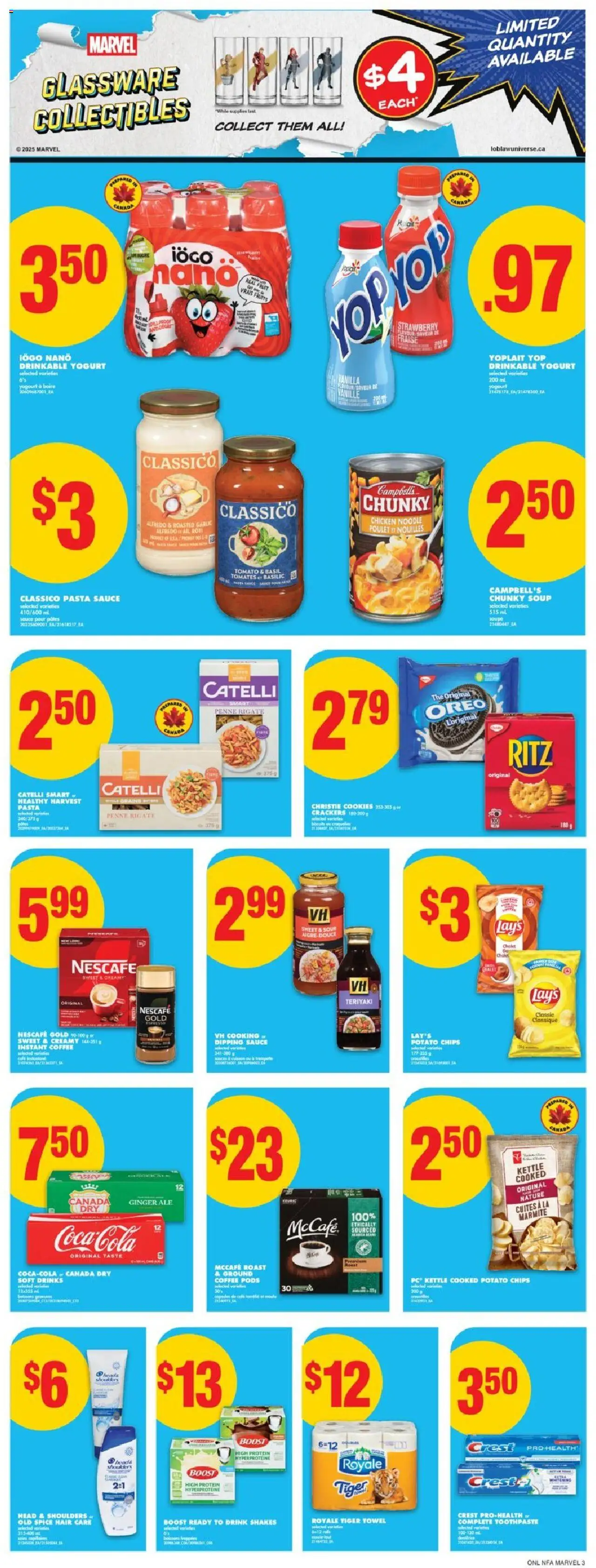 No Frills flyer valid from 25.09.2025 | Page: 8 | Products: Chips, Cookies, Kettle, Coffee