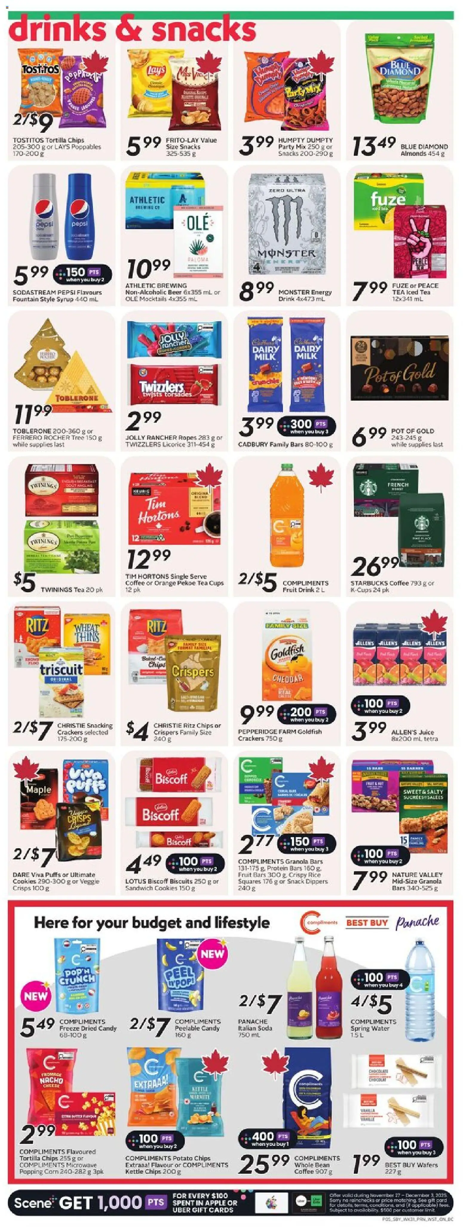 Safeway flyer valid from 27.11.2025 | Page: 8 | Products: Rice, Tea, Kettle, Milk