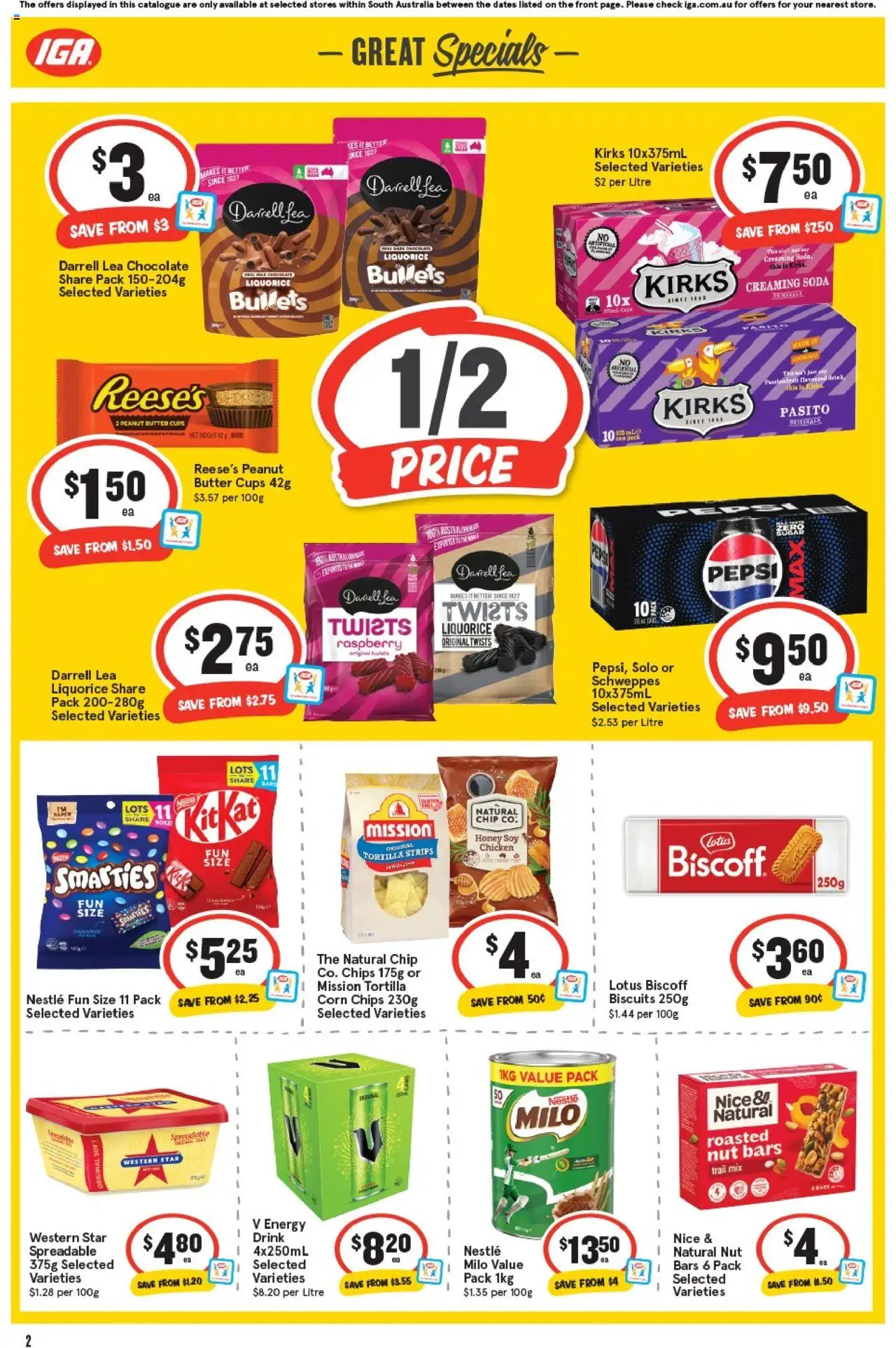 IGA catalogue - valid from 17.09.2025 | Page: 2 | Products: Cups, Butter, Chocolate, Chicken