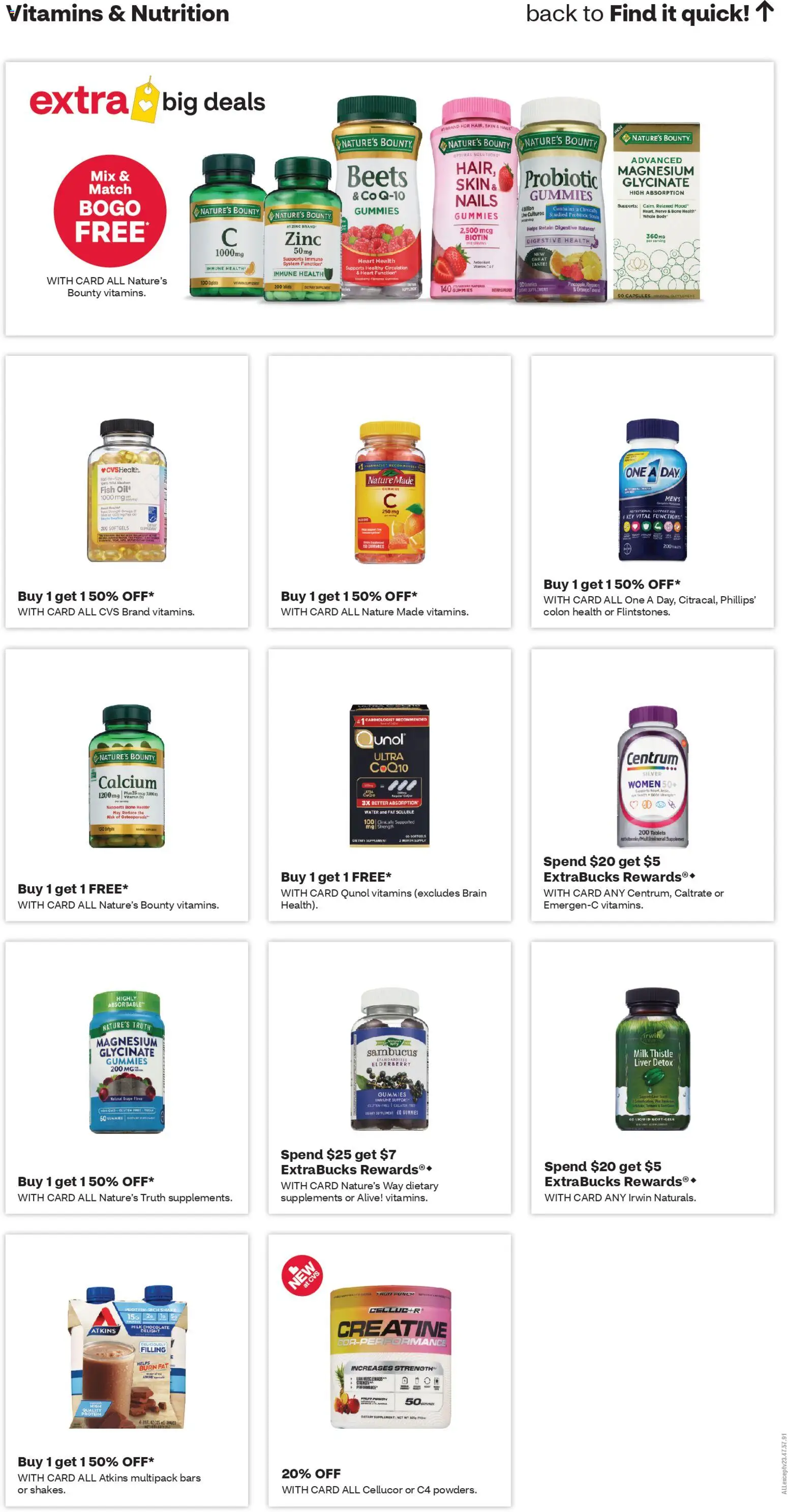 CVS Pharmacy Weekly Ad - NJ - valid from 23.11.2025 | Page: 9 | Products: Zinc, Milk, Oil, Water