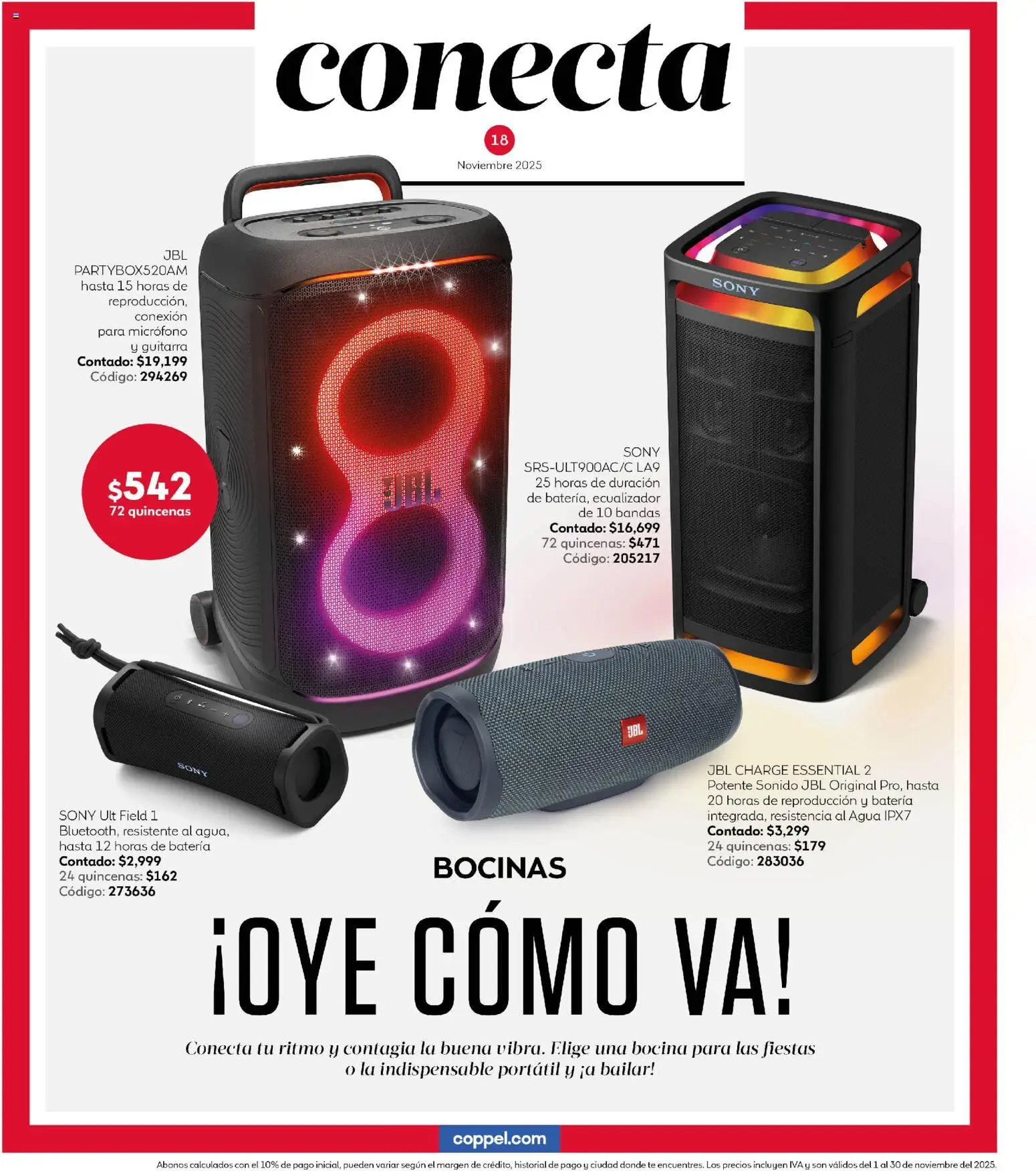 Nuevas ofertas de Coppel válidas en toda la República Mexicana desde el 01.11.2025. ¡Encuentra las mejores ofertas en Coppel Buen Fin! | Página: 18 | Productos: Agua, Ecualizador, Micrófono, Bocina