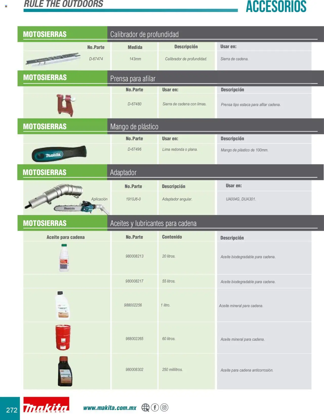 Nuevas ofertas de Makita válidas en toda la República Mexicana desde el 08.07.2024. ¡Encuentra las mejores ofertas en Makita catálogo Accesorios! | Página: 272 | Productos: Lima, Mango, Adaptador, Sierra