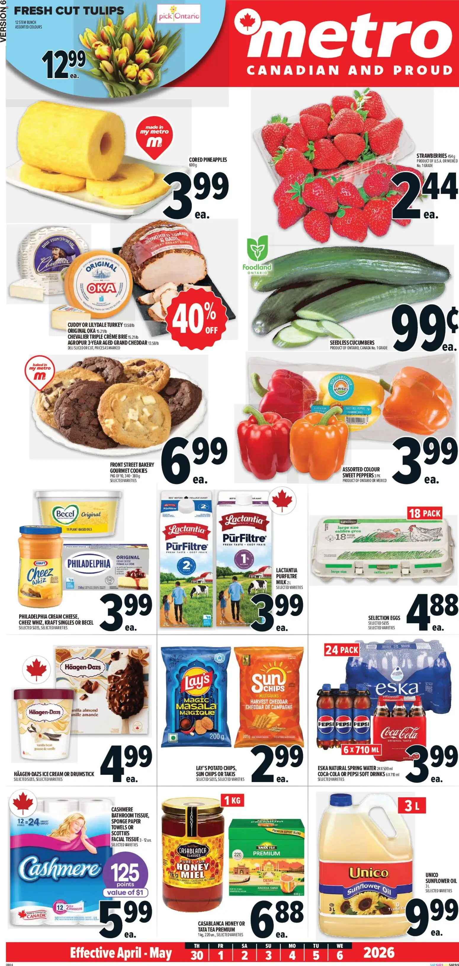 Metro flyer valid from 30.04.2026 | Page: 2 | Products: Cream, Cucumbers, Bakery, Cheese