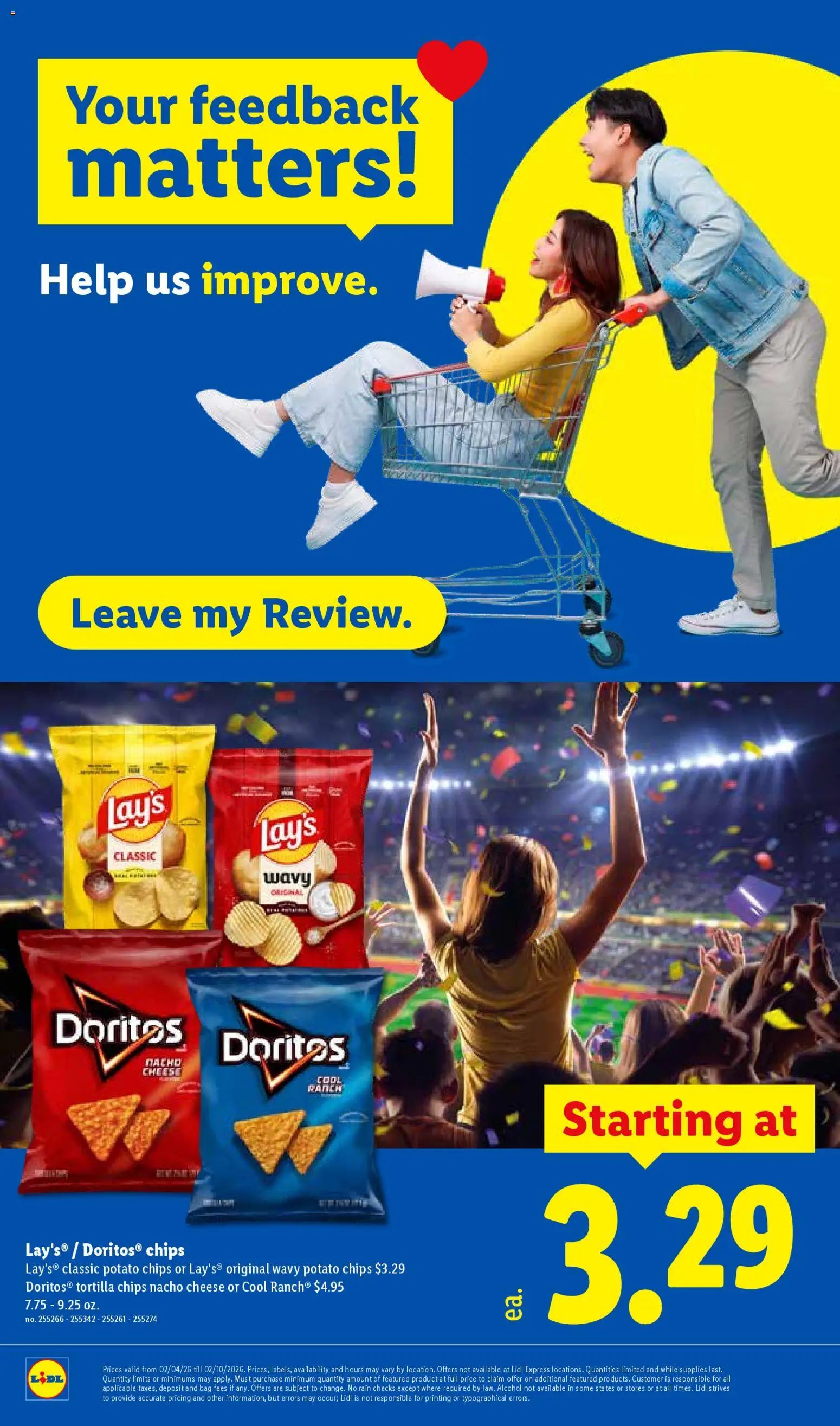 Lidl Weekly Ad - valid from 04.02.2026 | Page: 38 | Products: Cheese, Chips, Bag