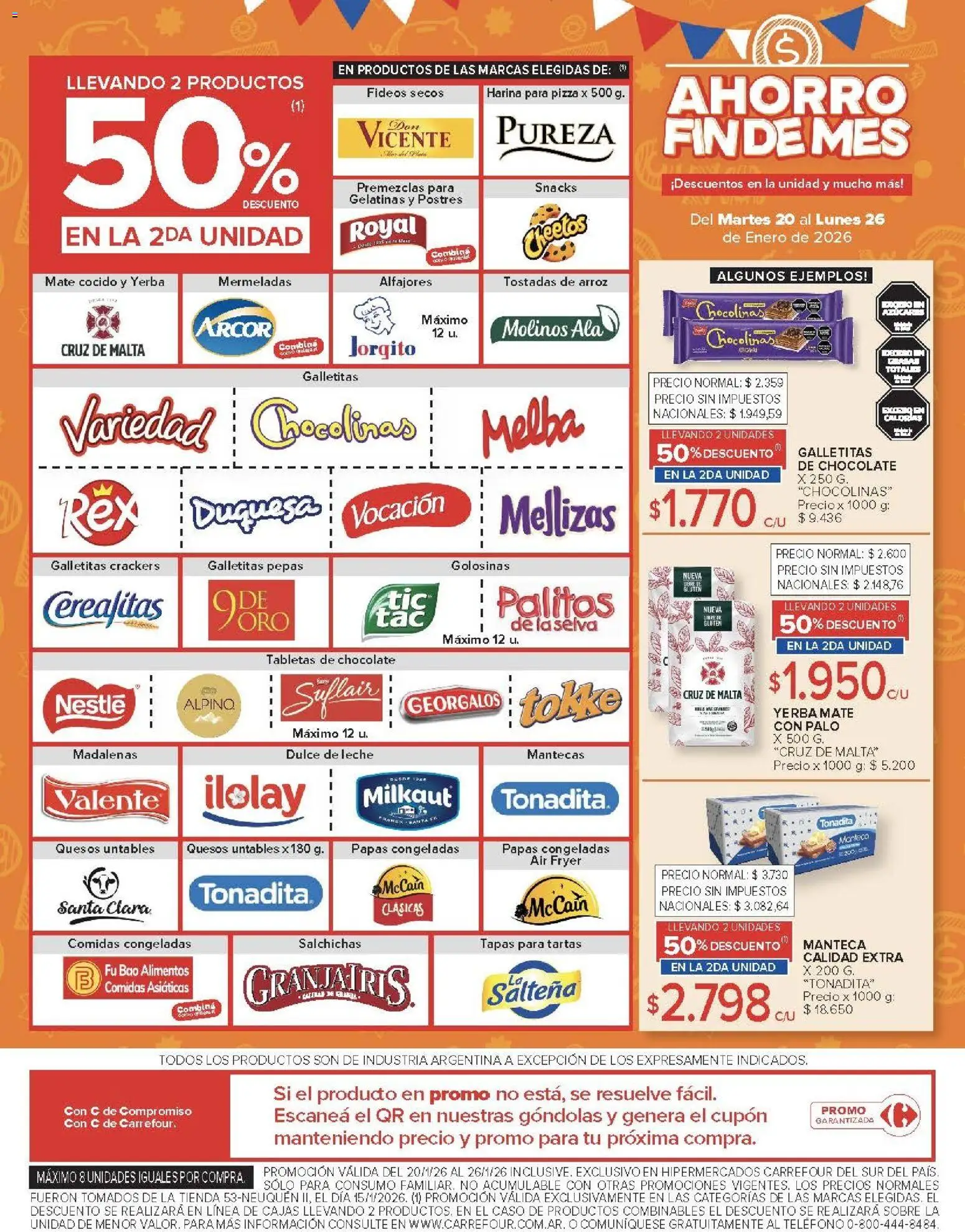 Carrefour ofertas │ válido desde el 20.01.2026 | Página: 11 | Productos: Caso, Galletitas, Dulce de leche, Golosinas