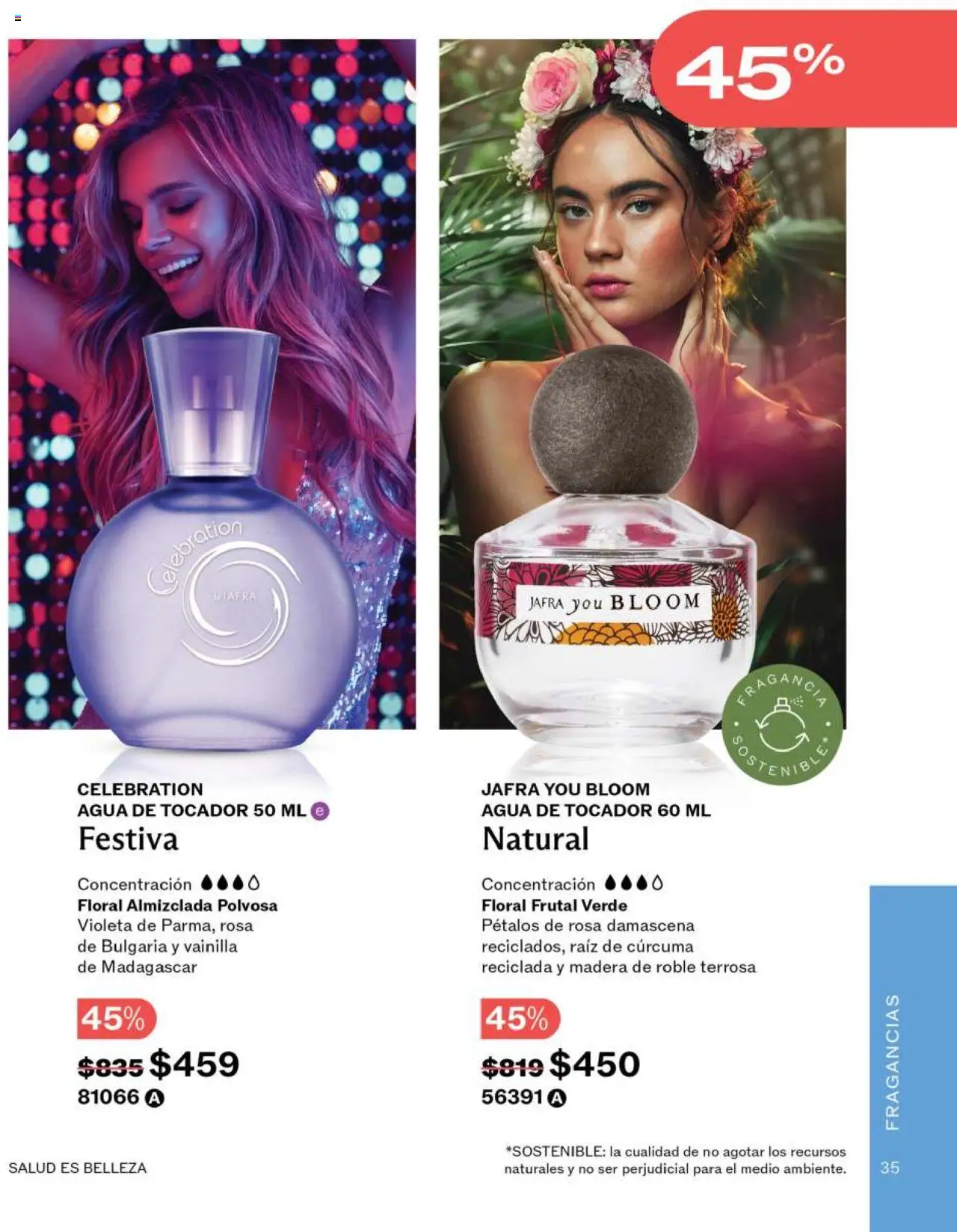 Nuevas ofertas de JAFRA válidas en toda la República Mexicana desde el 01.06.2025. ¡Encuentra las mejores ofertas en JAFRA catálogo! | Página: 35 | Productos: Agua, Cúrcuma, Fragancia, Eau de toilette