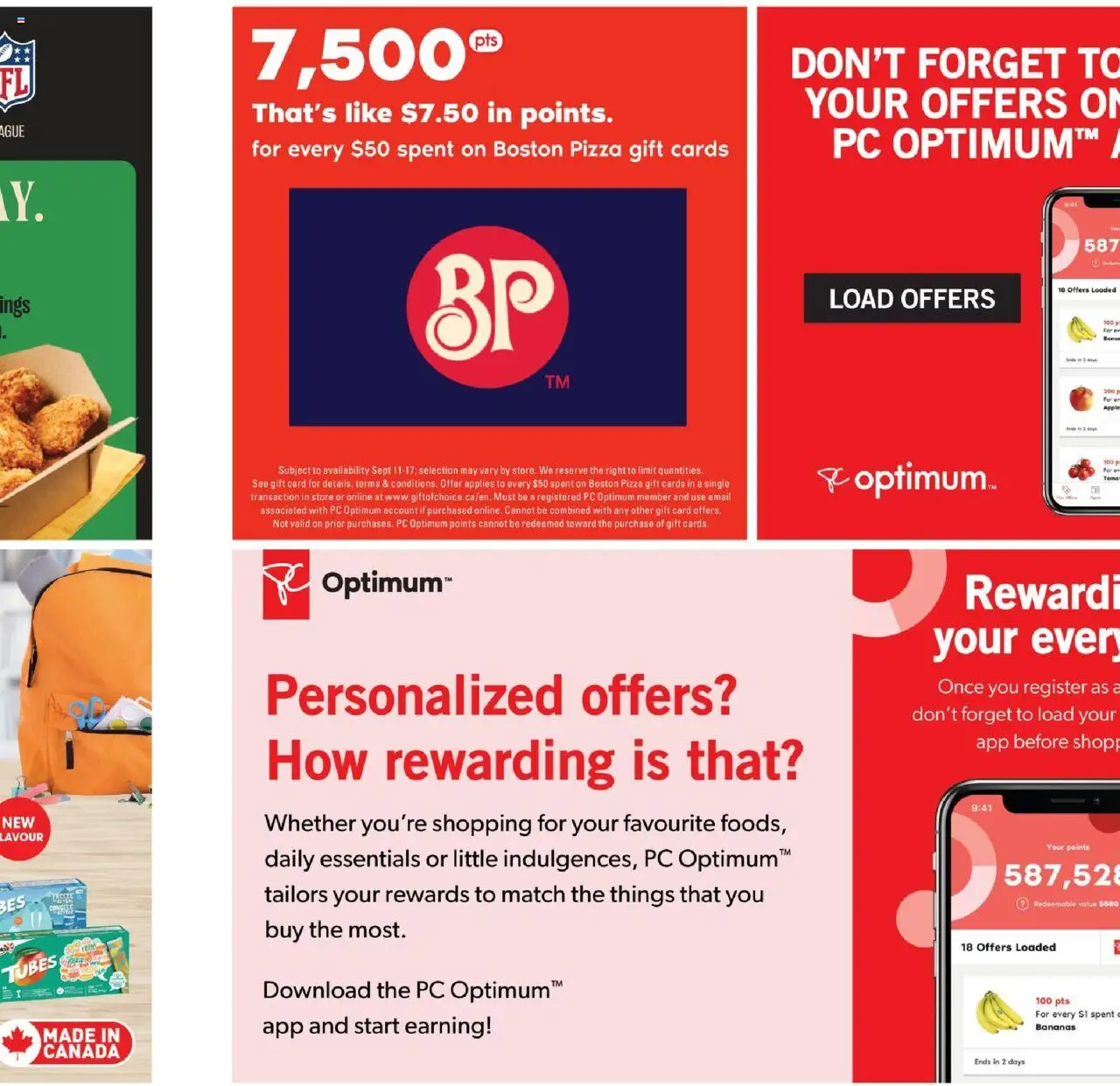 Fortinos flyer valid from 11.09.2025 | Page: 35 | Products: PC, Pizza, Bananas