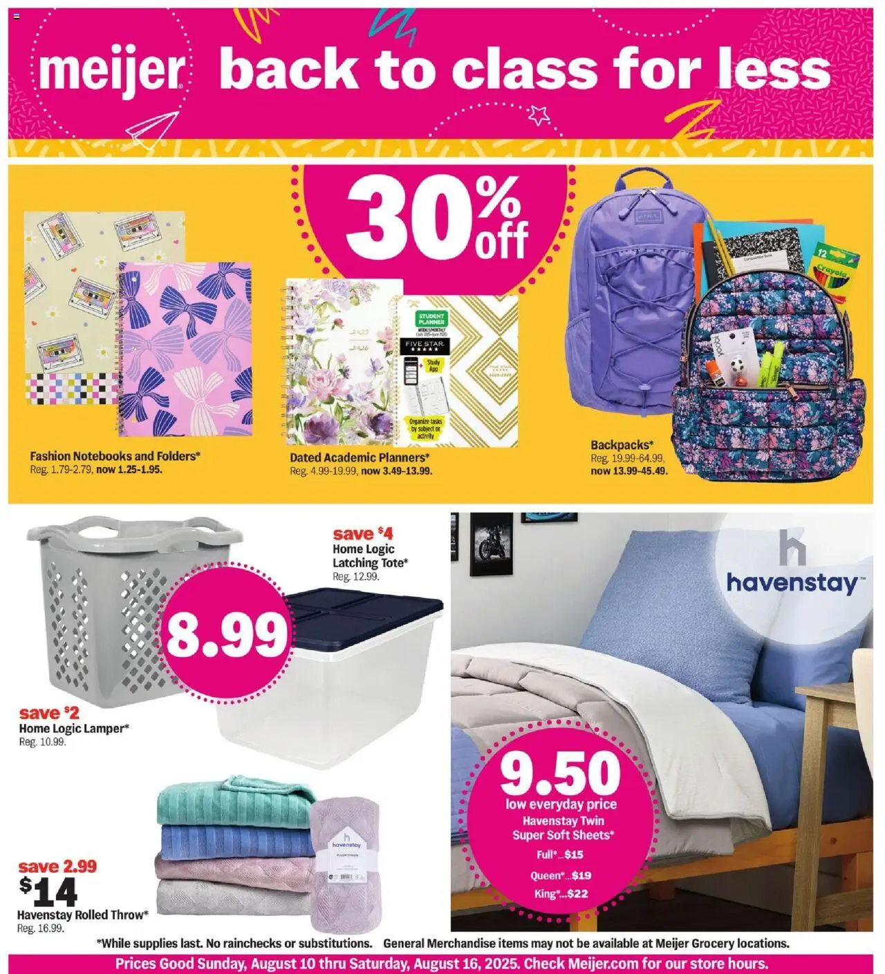 Meijer Back to Class for Less - valid from 10.08.2025 | Page: 1
