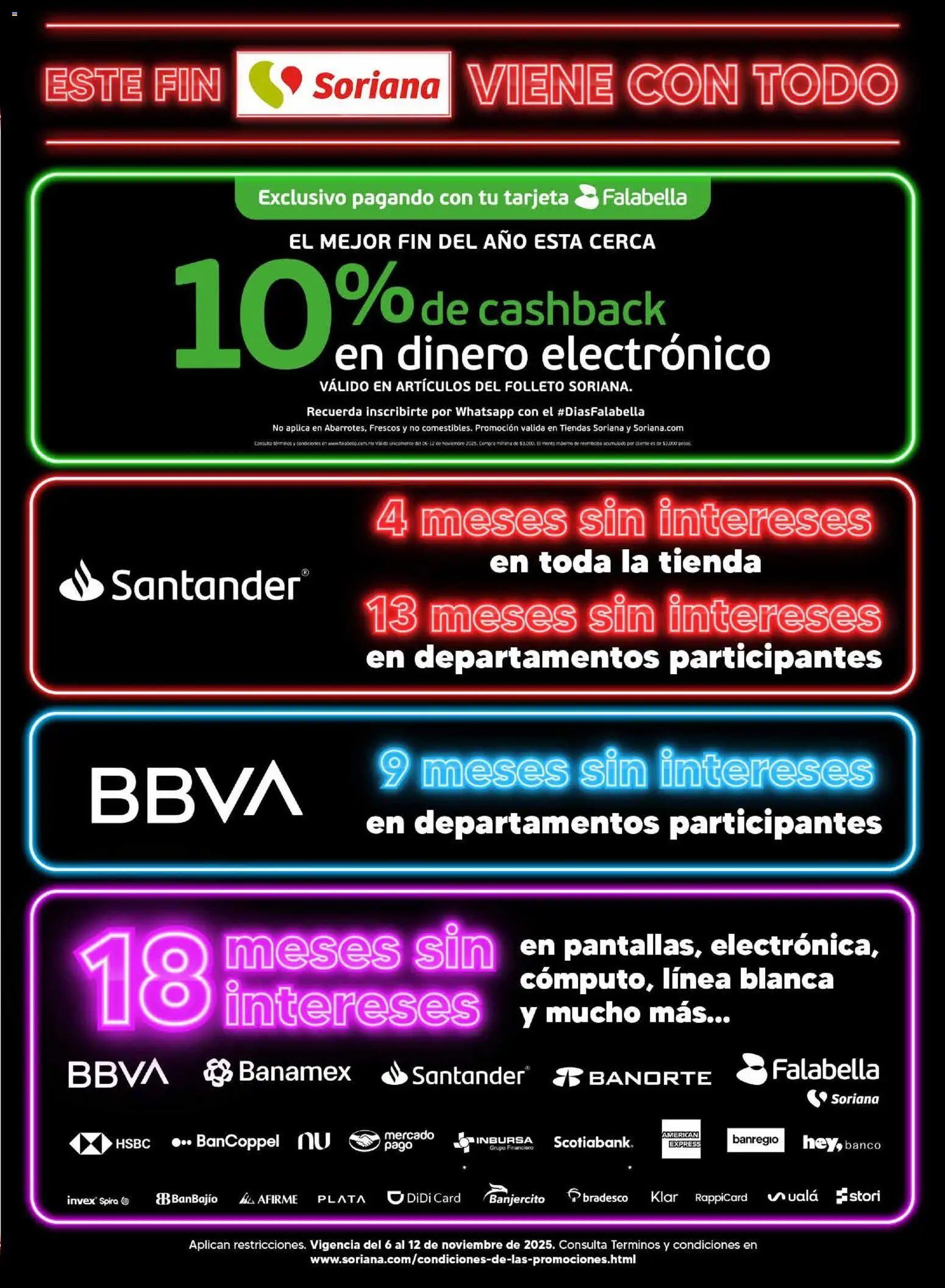 Nuevas ofertas de Soriana válidas en toda la República Mexicana desde el 05.11.2025. ¡Encuentra las mejores ofertas en Soriana - Este fin Soriana viene con todo Súper Nacional! | Página: 6 | Productos: Banco