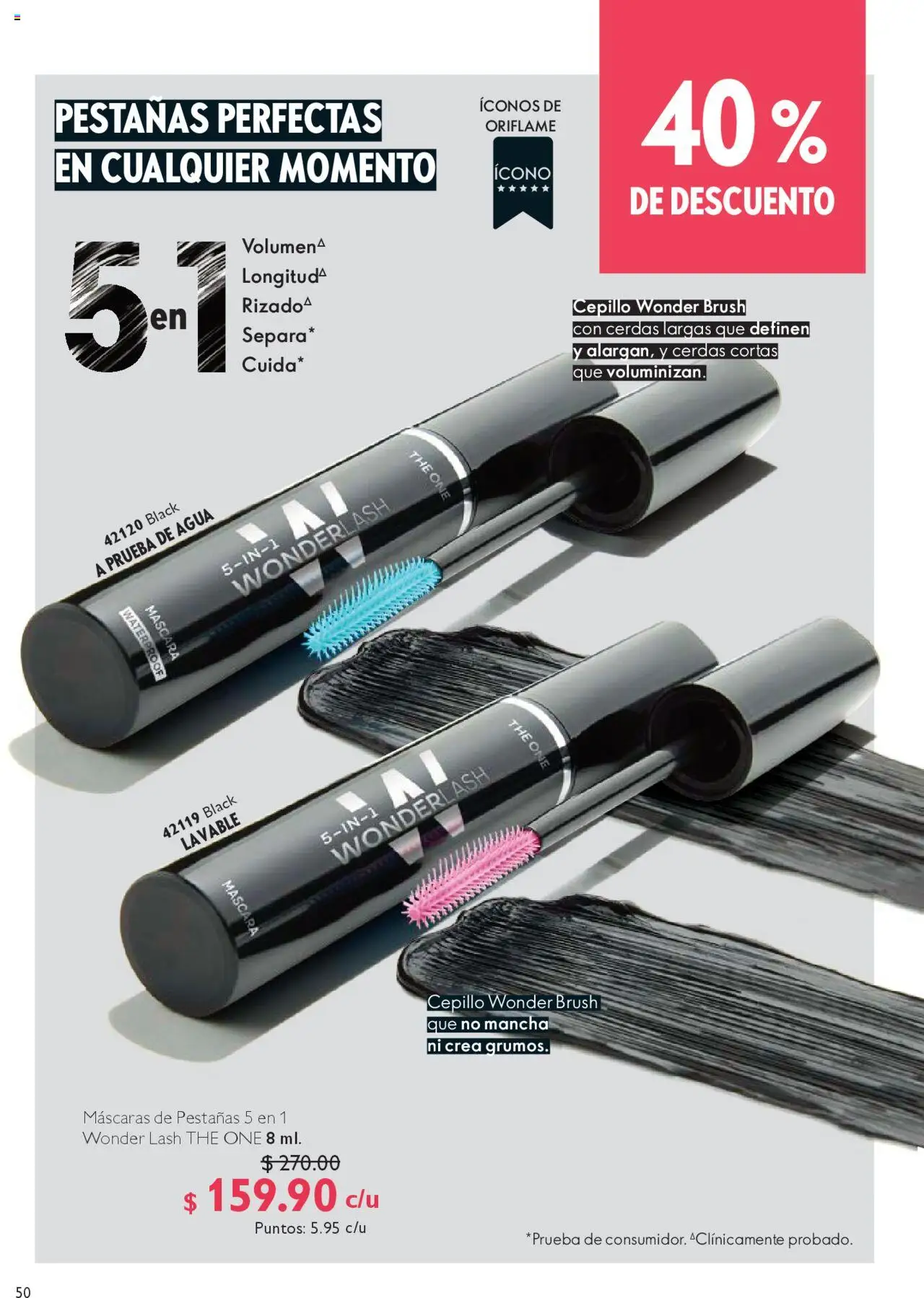 Nuevas ofertas de Oriflame válidas en toda la República Mexicana desde el 04.10.2025. ¡Encuentra las mejores ofertas en Oriflame - Campaña 14 2025! | Página: 50 | Productos: Cepillo, Máscara, Agua