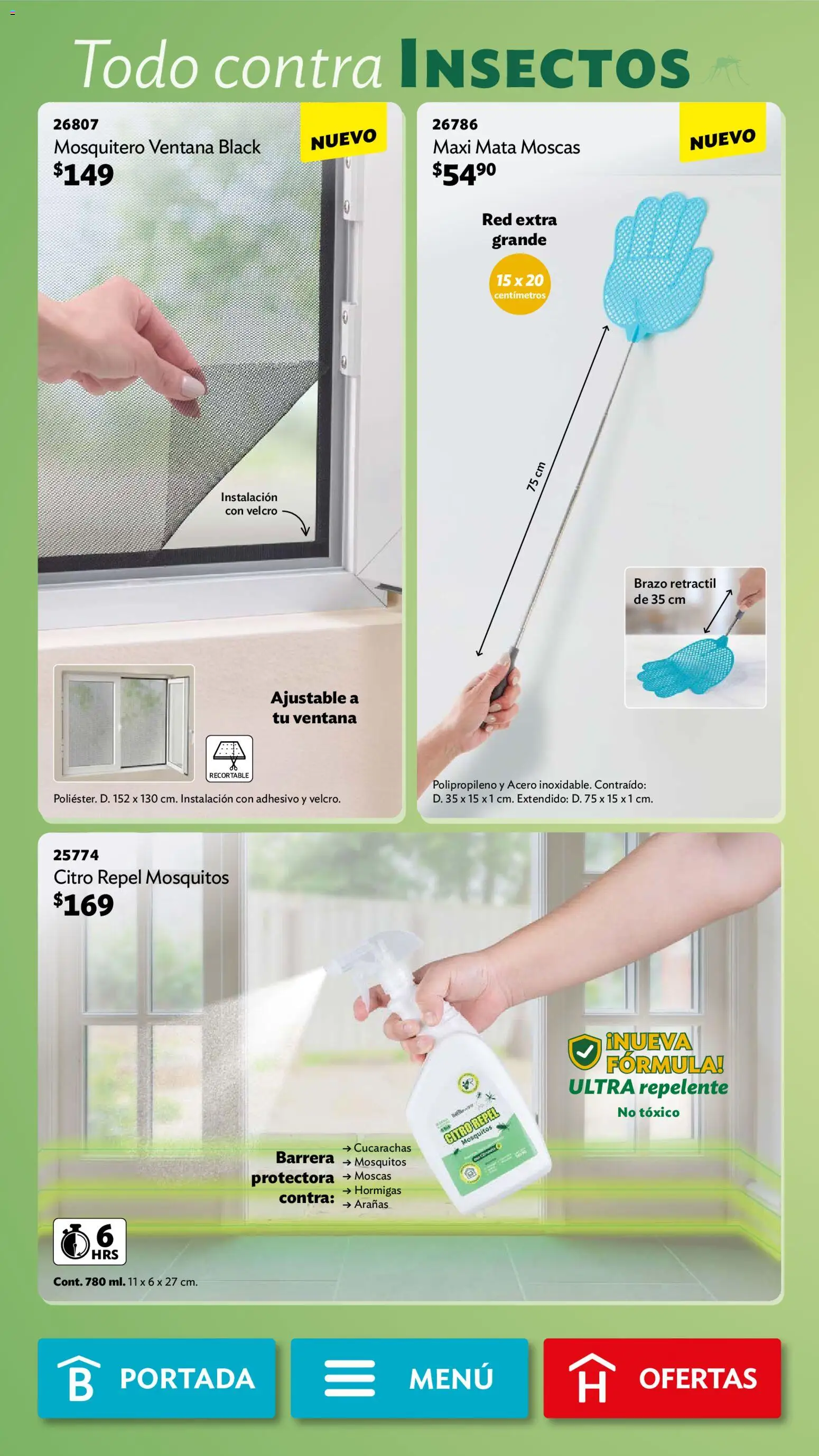 Nuevas ofertas de Betterware válidas en toda la República Mexicana desde el 04.05.2026. ¡Encuentra las mejores ofertas en Betterware campaña 5 2026! | Página: 72 | Productos: Mosquitero, Mata moscas, Repelente