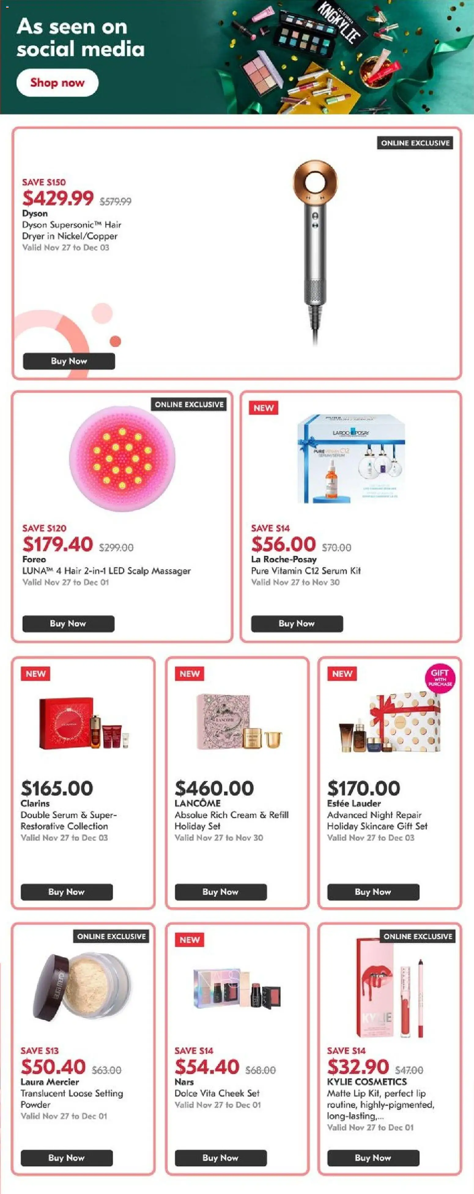 Pharmaprix flyer valid from 27.11.2025 | Page: 3 | Products: Cream, Dryer, Hair dryer, Powder