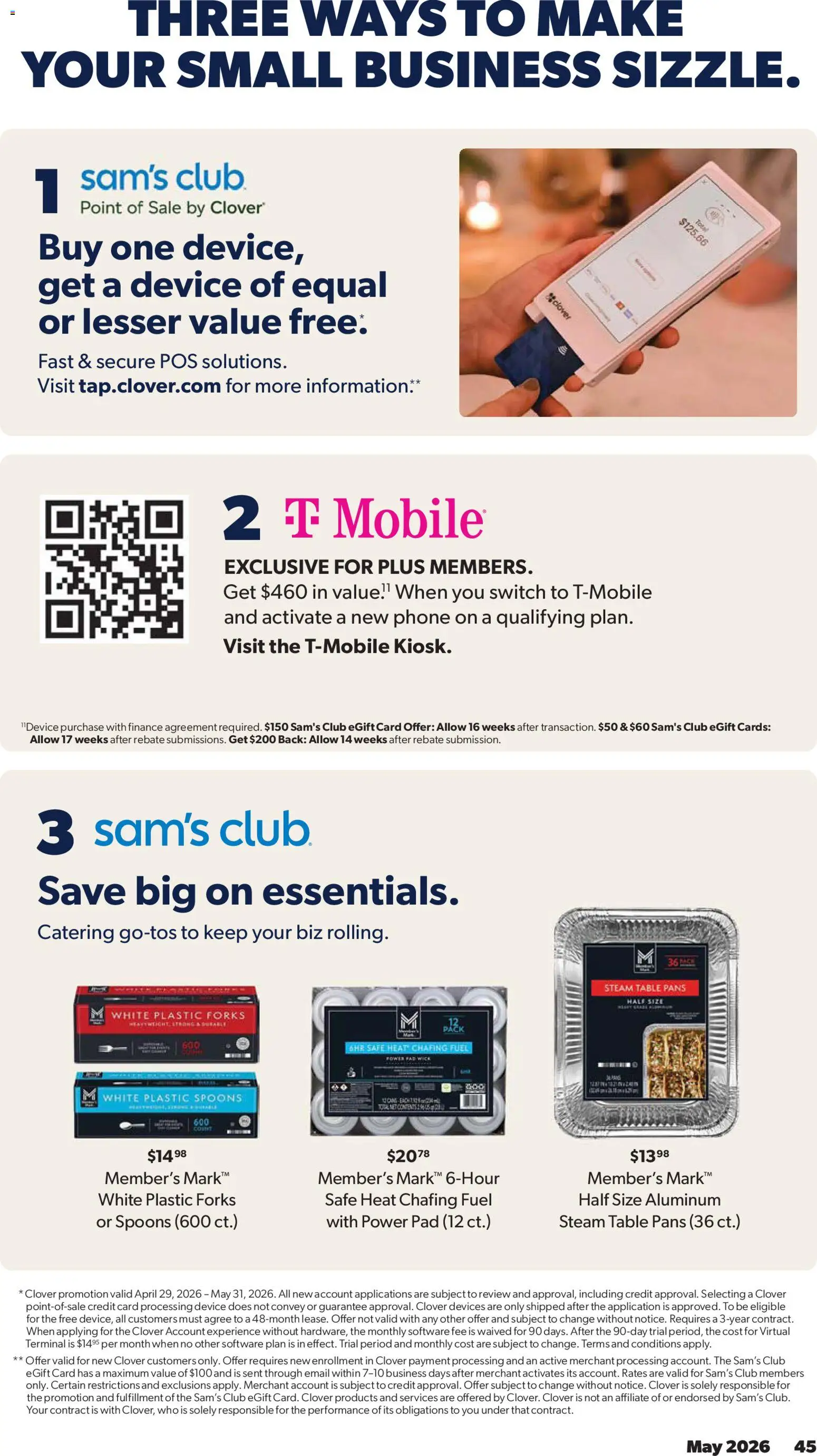 Sam's Club Weekly Ad - valid from 29.04.2026 | Page: 45 | Products: Safe, Table, Switch, Phone
