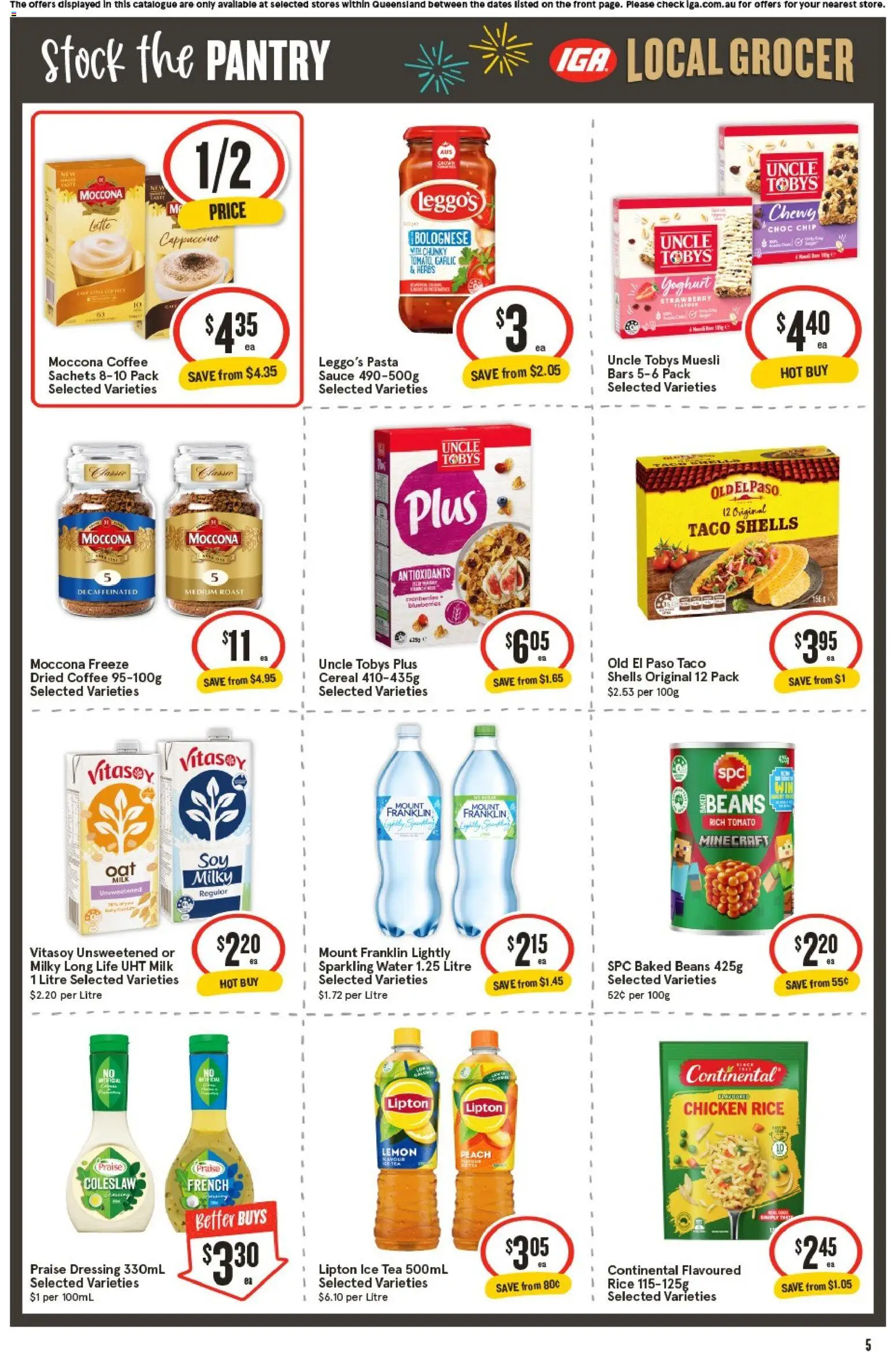 IGA catalogue - valid from 31.12.2025 | Page: 5 | Products: Plant, Chocolate, Cream, Seeds